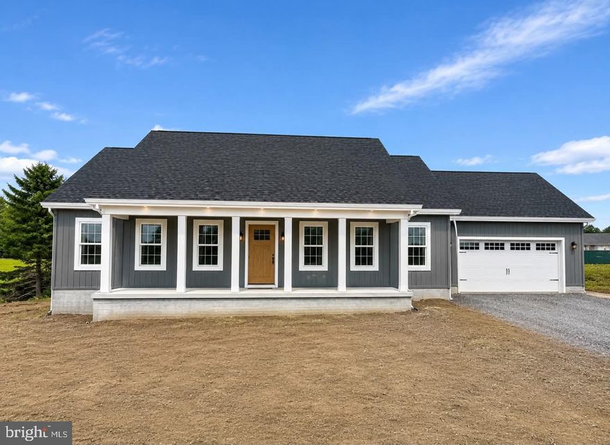 NEW CONSTRUCTION – Slab is poured as of April 1st 2026 and framing is the next step. Act fast to be apart of the color selections. 
This thoughtfully designed 3-bedroom, 2-bath ranch-style home with a 2-car garage offers comfortable one-level living in the desirable Orchard View Estates community. Situated on a level lot, the home features a cozy covered front porch, perfect for relaxing and enjoying your surroundings. 
Inside, you’ll find the highly sought-after split bedroom floor plan, providing privacy and functionality. The open kitchen and dining area flow seamlessly into the spacious great room, highlighted by vaulted ceilings that create a bright and inviting atmosphere.
The kitchen will feature granite countertops, stainless steel appliances, and cabinetry, while luxury vinyl plank (LVP) flooring will run throughout the home, offering durability and modern style. Ceramic tile will be included in select areas for added convenience.
Designed for easy living, the home will be built on a crawl space, providing accessibility and additional storage potential.
Conveniently located near the VA Medical Center, Procter & Gamble, and Amazon, this property also offers easy commuter access to Virginia, Maryland, and Washington, D.C.
A quality new-construction opportunity in a highly desirable and convenient location. Construction to start soon.