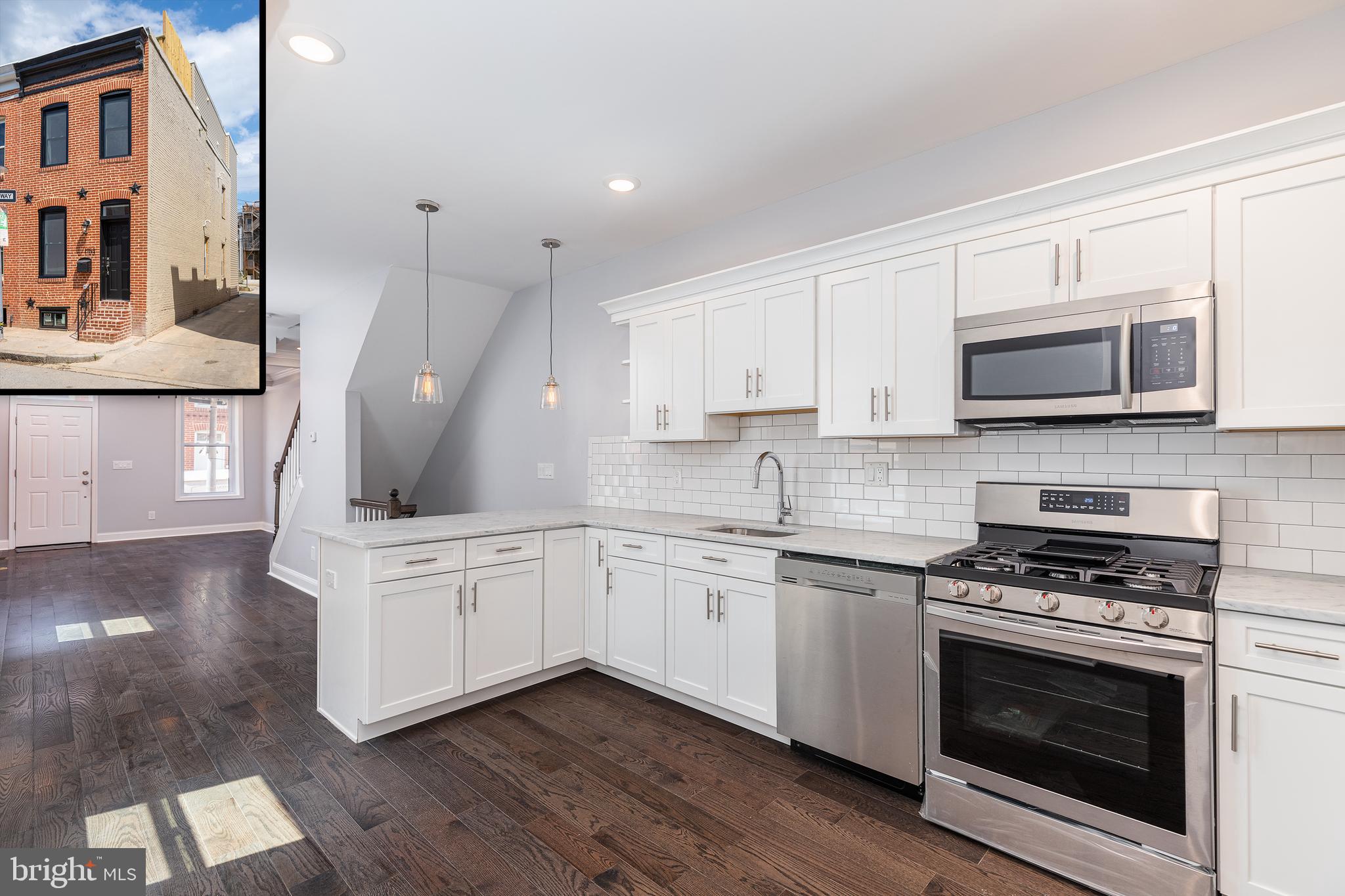 This stunning brand new renovation in Federal Hill boasts 4 bedrooms each complete with their own bath featuring two true primary suites as well as a half bath on the main level. No detail has been missed in this breathtaking rehab complete with a roof deck and parking for one car. Available immediately. (Photos are of the unit next door which is a replica and mirror image)
