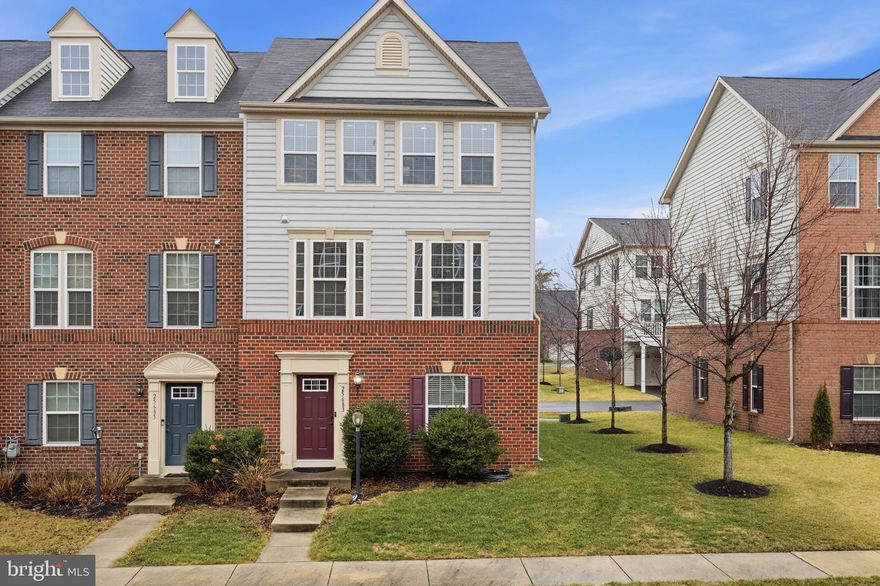 Beautiful 3-level end-unit townhome in the sought-after Kirkpatrick West community offering over 2,300 square feet of comfortable living space. The main level features hardwood floors and an open layout with plenty of natural light. The kitchen includes granite countertops, a large center island with breakfast bar seating, stainless steel appliances, tile backsplash, and ample cabinet space, and flows easily into the dining and living areas. Sliding doors lead to a spacious composite deck, perfect for relaxing or outdoor dining. Upstairs, the owner’s suite features a tray ceiling, walk-in closet, and a private bath with dual vanities, soaking tub, and separate shower, and new carpet has been installed throughout the upper level. The additional bedrooms are well sized with good closet space. The finished lower level offers a flexible fourth bedroom or study with a full bath, ideal for guests, a home office, or extra living space. As an end unit, the home offers extra windows and natural light throughout and includes a two-car rear-load garage with EV charging outlet installed for convenient electric vehicle charging. Located just a short walk from the community center with a swimming pool and fitness room, this home combines space, convenience, and a great neighborhood setting. A wonderful opportunity to enjoy comfortable living in a well-maintained community with great amenities and easy access to nearby shopping, dining, and commuter routes.