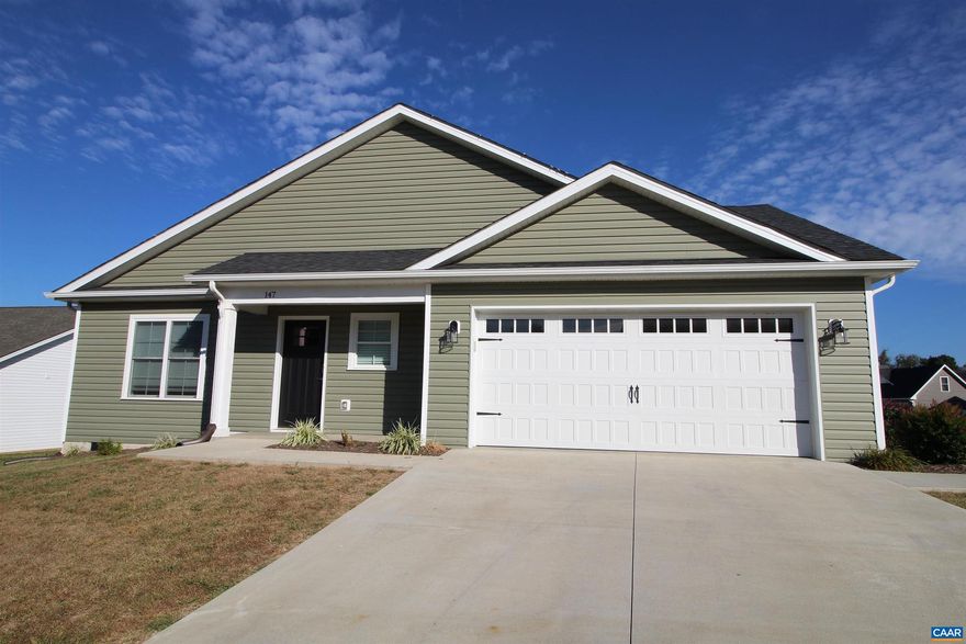 Discover this gorgeous, nearly new (March 2023) 3-bedroom, 2-bath home in Waynesboro. Enjoy the convenience of one-level living with a bright, open-concept floor plan and durable luxury vinyl flooring throughout. The kitchen features quartz countertops, stainless appliances, and a large island. The primary suite has an ensuite bath, dual vanity, and a spacious walk-in tile shower. A dedicated office provides the perfect quiet space to work from home. Step outside to enjoy beautiful mountain views from the covered patio and a fenced-in backyard.