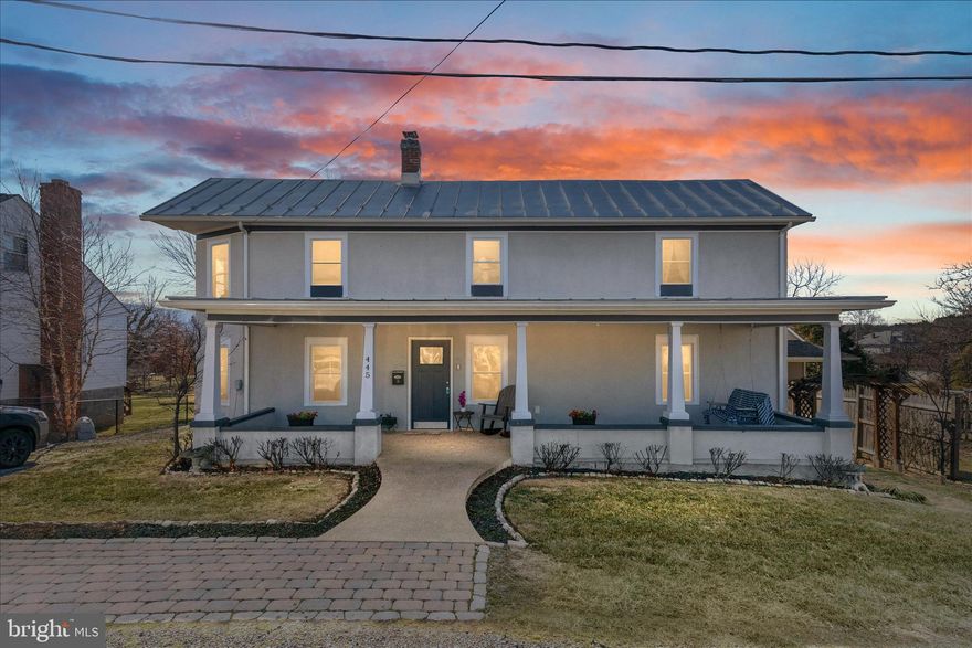 Farmhouse Built in 1900 and thoughtfully renovated in 2018, this charming 3-bedroom, 2.5-bath home blends historic character with modern updates throughout. Original 100-year-old pine and oak floors highlight the home’s timeless appeal, complemented by a metal roof and a large covered country front porch.
The kitchen features stainless steel appliances and quartz countertops, perfect for everyday living and entertaining. The main level also has a separate dining room and a large living room with a half bath. 

The upper level offers a spacious primary bedroom with a primary bath featuring double sinks and a recently updated tiled shower, along with an additional spacious bedroom with an adjoining bath and laundry room. The third bedroom is ideal for an office or guest space, which provides flexible living options.

Major updates include all new plumbing from the home to the town sewer lines, new upstairs HVAC, and a new sump pump with a dedicated circuit. Outside, enjoy a spacious backyard complete with a swing and an arbor where roses bloom annually, plus a newer Amish-built shed for storage.

Ideally located in the town of Strasburg, just minutes from I-81 and I-66.