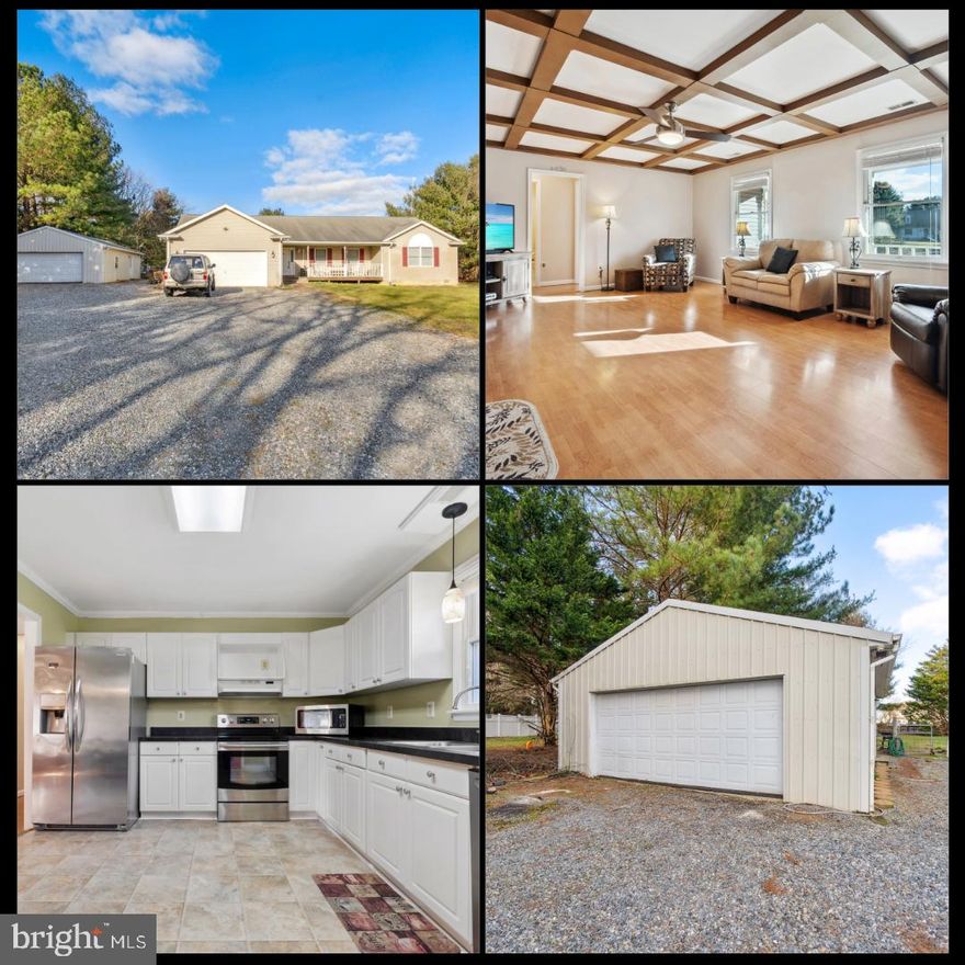 Don't miss your chance to own this charming rancher located in the sought-after community of The Grove. With over 2000 sq. ft., three bedrooms, two bathrooms, and an open floor plan that bathes the space in natural light, it's a perfect blend of comfort and privacy. Nestled in a sprawling 1.23-acre yard, partially fenced for added privacy, this residence is a haven in a quiet cul-de-sac within the renowned Queen Anne's County school district. The well-designed layout ensures privacy with the primary suite and en-suite cleverly separated. The primary suite, featuring an en-suite bathroom and walk-in closet, provides a tranquil retreat. The modern kitchen sets the stage for culinary delights and lively gatherings and is perfect for culinary adventures. The attached 428ft garage, equipped with a generator, has been converted to add additional living space perfect for an entertainment, theatre, or game room. What sets this home apart? A detached garage/versatile pole barn adds both functionality and charm, perfect for any enthusiastic hobbyist! Restaurants, beaches, and marinas are all within 2 miles, offering plenty of sunshine fun! Perfectly positioned just a few short miles from Centreville or Downtown Chestertown showcasing festivals, farmer markets, restaurants, walking trails, parks, and artisan stores galore! Minutes to 301 for easy commuting to Annapolis, Baltimore, DC or Delaware.