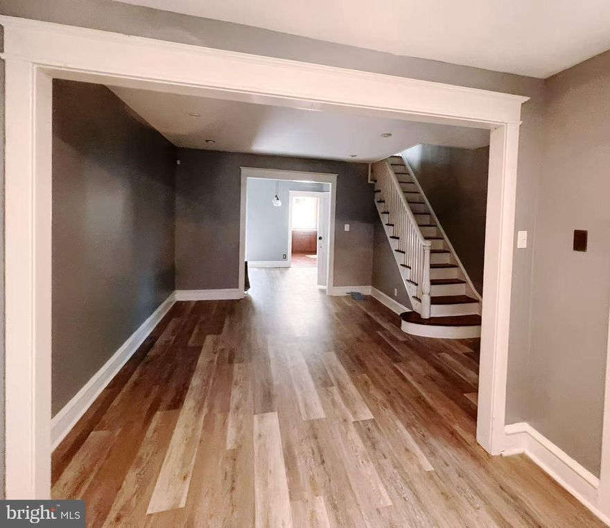 Get ready to fall in love with this maintained 3-bedrooms, 2-bath property featuring  beautiful hardwood floors. The main level has a spacious living room,  kitchen and a separate dining area.  Upstairs, 3 nicely-sized bedrooms with ample closet space and a full hall bath. The partially finished basement includes a laundry area.   This home is being sold "As Is".