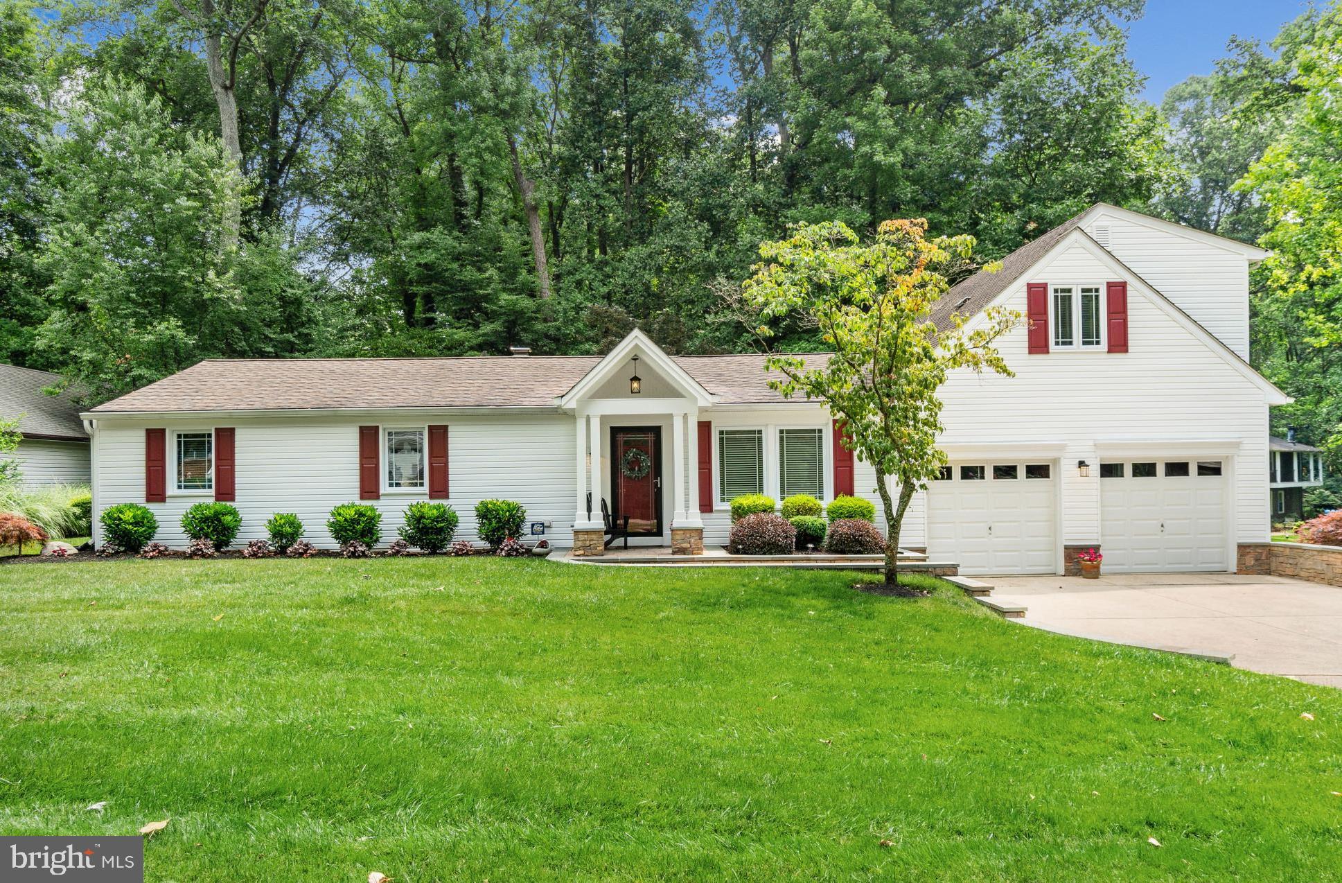 Look no further! This pristine 3 BR | 3 BA Rancher in water privileged Herald Harbor has been thoughtfully renovated to absolute perfection and features all new windows, doors, flooring, new Kitchen & Laundry, all new Baths, rear 13 x 24 Sunroom addition as well as large Guest Suite addition above the oversized 2 car garage. Every inch of this home has been redone using only top quality materials and calming neutral colors and tones. Your buyer will instantly feel the quality of workmanship upon entering the comfortable Living Room with mullion glass door to the upper level and views to the Kitchen | Dining | and Sunroom, the focal point of the home where you can enjoy the lush views of the rear yard from everywhere! There is a large Primary BR Suite on the Main Level featuring designer paint and carpet, luxury tiled Bath & shower and overly large custom walk in closet. A 2nd BR or Home Office is located in the main hallway as well as fully renovated Bath. The stunning white kitchen is equipped with a generous amount of granite countertops, tiled backsplash, modern stainless appliances and glass door to the ample sized Laundry Room which exits to oversized 2 car garage. The adjacent Dining Room off Kitchen has a beautiful brick gas FPLC with blowers. The upper level was designed with total privacy in mind for your guests including large BR, bar and living area, full renovated Bath and all temperature controlled with its own ductless HVAC system. This home is situated on a level .26 acre VERY private lot with sumptuous landscaping surrounding the new front paver entrance, rear deck shed and patio. The driveway and garage can accommodate up to 5 cars and there is also additional street parking. Features central A/C in most rooms and also features 2 mini split ductless systems for backup. There is also a full house generator and underground lawn sprinkler.
No HOA and just a short walk to Bonaparte Community Beach, a great place to enjoy canoe, paddle boarding & kayaking. Herald Harbor offers its residents an active community association, beach, convenience store, pub and daycare center, a Community Park with pavilion, tennis courts, swings & basketball. It is located near Annapolis with easy access to Ft. Meade, Baltimore and DC. Seller needs late Sept settlement or possibly sooner.