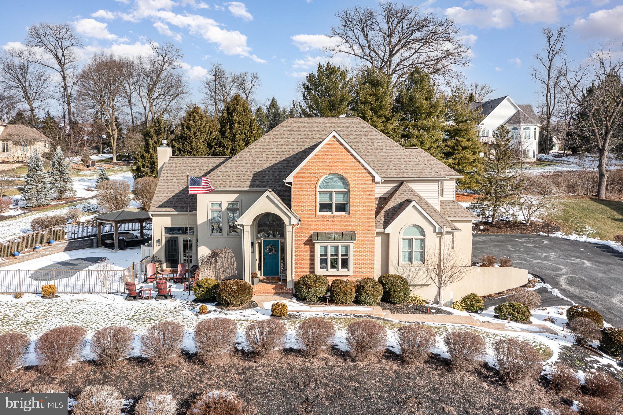 Welcome to this stunning 4 BR 3 BA home situated on the countryside of southern Lititz, PA in the sought after community of Warwick School District. This lovely home features beautiful tile and wood floors throughout the main floor. As you enter the home you're welcomed into the spacious foyer showing off the beautiful staircase open to the second floor. Off to the right through French doors is the office/den/formal dining room (currently being used as a bar room) with a gorgeous view of the Lancaster County farms. The open family room displays the vaulted ceilings, open to the upstairs hallway and a natural gas fireplace with brick surround, as well as, glass doors that open to the screened in porch overlooking the patio and pool. Between the formal dining area and gorgeous kitchen, you won't be short on space for hosting guests. The kitchen offers attractive granite countertops, tile backsplash, all Thermidor stainless steel appliances including a restaurant grade Chefs of the World gas cooktop, steam oven, warming drawer, built-in microwave, oversized refrigerator, oven and dishwasher, a built-in wine fridge, and loads of cabinet storage! Just down the hall is a first floor bedroom, full bath and first floor laundry room. Upstairs you'll find two spacious bedrooms, a full bath, and a beautiful primary suite complete with two walk-in closets, a jacuzzi tub and large tile shower. Additional living/family room space is located in the lower level, as well as, extra storage space with outdoor access through a garage door leading to the driveway....lots of possibilities with the extra square footage! The outdoor space is like a personal oasis with an in-ground, heated, saltwater pool and eight person hot tub surrounded by a lovely stamped concrete patio overlooking the farmland. The views of this property are truly breathtaking. A new HVAC system with a 10 year warranty has been installed recently and a sizable shed is at the rear of the property for additional outdoor storage, and don't miss the 3 car attached garages with epoxy flooring (plus the garage door access to the basement). This gorgeous home provides all the privacy you need, but has the convenience of being only minutes away from all that Lititz and the amish community have to offer! Schedule your showing today!