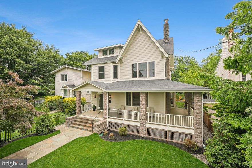 Fully renovated and completely transformed, this elegant Victorian is tucked away on a quiet private street in one of DC’s most desirable neighborhoods. Offering over 4,700 square feet across four finished levels, the home features six bedrooms, five-and-a-half baths, and a private office, blending timeless architecture with modern sophistication. Light-filled interiors showcase soaring ceilings, hardwood floors, and custom finishes throughout. The chef’s kitchen is a true centerpiece with Calcutta countertops and premium Wolf, Sub-Zero, and Bosch appliances, flowing seamlessly into the family room, formal dining room, and living room with fireplace. A wraparound covered porch provides ideal space for outdoor entertaining. The primary suite offers a spa-like bath and expansive dressing room, while upper levels include additional bedrooms, a full bath, and a quiet office retreat. The finished lower level features a recreation room and guest suite with heated floors. With two-car rear parking, charming curb appeal, and location in the Janney School District, this exceptional home delivers refined DC living at its best. Please note: Square footage is estimated and calculated by an independent third party; information is deemed accurate but not guaranteed.