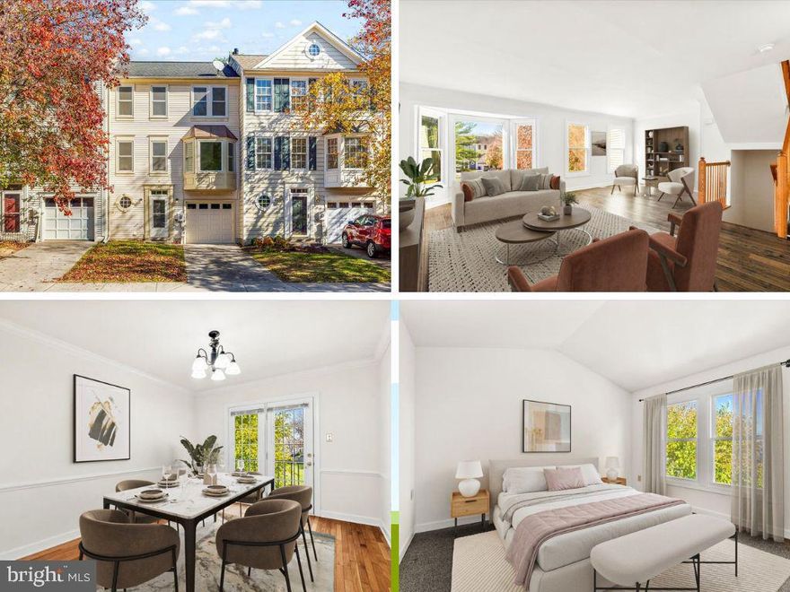 Welcome to this beautifully maintained 3-bedroom, 2.5-bath townhome—thoughtfully designed for comfort, style, and effortless everyday living. Step inside to a spacious foyer that opens to a warm and inviting lower-level family room, complete with gleaming hardwood floors, a cozy gas fireplace, and custom built-in shelving—the perfect spot for movie nights or quiet evenings in. This level also offers a convenient half bath and walkout access to the backyard. Head up to the bright and airy main level, where natural light pours through the large bay window, filling the generous living space with warmth. A separate dining room overlooks the backyard—ideal for hosting holidays, dinner parties, or casual gatherings with friends. The expansive kitchen features granite countertops, ample cabinetry, and table space—a true hub for cooking, conversation, and everyday moments. The top level is dedicated to rest and relaxation, beginning with the luxurious primary suite. Enjoy a spacious walk-in closet and a private en-suite bath offering a soaking tub, separate shower, and double vanity with storage—a serene retreat at the end of the day. Two additional bedrooms and another full bath complete this level, providing plenty of room for family, guests, or a home office. Outside, you’ll find a fenced backyard perfect for pets, play, or outdoor entertaining, along with the convenience of a one-car garage. This townhome offers the perfect blend of space, functionality, and charm—ready to welcome you home. Live your bliss...