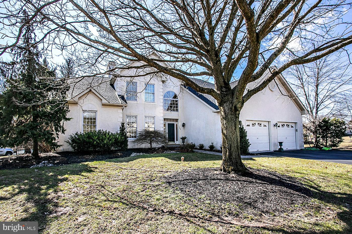 Back on Market with Price Reduction - Welcome to 1104 Ashridge Court, a unique home nestled within the highly desirable Talamore Country Club community with panoramic views of the pond in back. This home offers over 3500 square feet of living space with a FIRST FLOOR PRIMARY BEDROOM suite and a truly open floor plan. As you enter the front door, you will be drawn to the oversized great room with its impressive hearth to ceiling stone gas fireplace and built-ins on either side. The back of the home is open to nature with full length windows and glass doors allowing access to the oversized trex deck and infusing the living/dining space with light and serenity. Off the entry foyer to the left, there is a nice sized office with French doors and to the right, a turned staircase to the second level. Past the stairs is a hall closet, door to the lower level, and the half bath. Into the kitchen where you will find plenty of counter space, including a kitchen island. There are white cabinets and white ceramic tile countertops, under cabinet lighting and overhead recessed lighting, a separate pantry, and some newer appliances. The breakfast room is adjacent to the kitchen and can easily fit a table to seat 6-8. With windows and a second door to the deck, this room is also bathed in sunlight and a perfect place to nurture your indoor plants. At the other end of the home, you will find the large primary bedroom suite with a walk-in closet, a linen closet, and en-suite bath with dual vanity, jacuzzi tub, stall shower, and private commode area. Completing the first floor is the laundry room, which is off the kitchen. Here you will find not only the washer/dryer and utility sink, but also a large coat/storage closet. Through the laundry room you can access the 2-car attached garage. Heading upstairs you will find three large bedrooms all with ample closet space and a full hall bath with linen closet. From the upstairs hallway you can look down to both the entry foyer and the great room, adding to the home’s open and airy feeling. The finished basement offers approximately 1000 square feet of additional living space while still providing room to spare for storage and utilities. The home has two zoned heating, a new roof in 2023, new front walkway and extensive landscaping in 2024, and new Trex deck in 2019. At Talamore, you can enjoy resort-like living with a club house, golf, tennis, fitness center, indoor and outdoor dining, all within easy walking distance of your new home. Conveniently located near Springhouse, Montgomeryville and the vibrant town of Ambler, this home offers easy access to restaurants, shopping, and services. Minutes to the Ambler YMCA and all major arteries. Schedule your showing today!