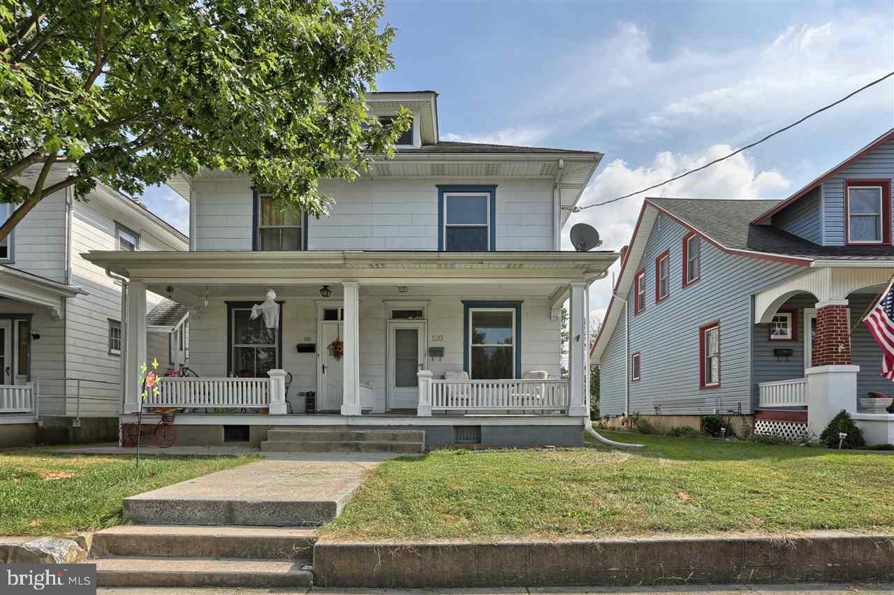 Move in ready duplex in downtown Palmyra. From the French doors to the claw foot tub, this home exudes charm. Full unfinished attic offers storage or future expansion. Hardwood floors under carpet. Large, bright kitchen leads to a 1st fl. laundry room and half bath. Three light filled bedrooms and a beautiful renovated bath are located on the 2nd fl. Private, fenced backyard with 2 off-street parking spaces and large storage shed. Relax on the front porch or walk into town for shopping or dining.