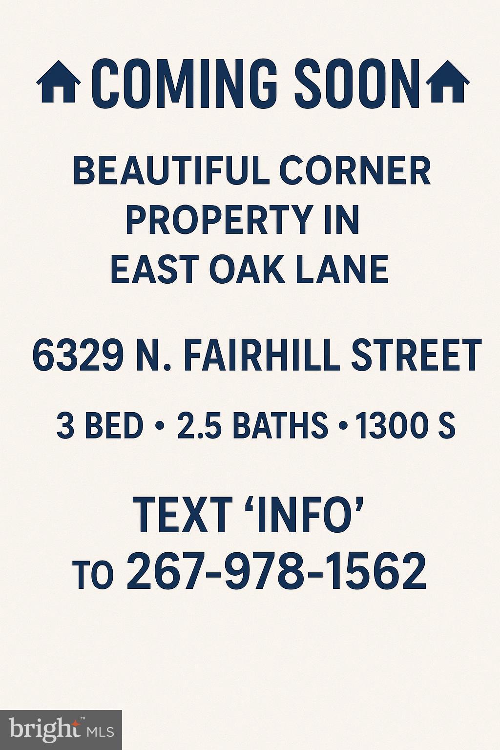 Step into the heart of East Oak Lane and discover the warmth and elegance of 6329 N. Fairhill Street—a sunlit corner sanctuary where every detail feels thoughtfully arranged for your comfort and delight. As you arrive, the pride of ownership is evident: gleaming hardwood floors lead you through a gracious living room warmed by morning light, while the one-car garage and wide driveway promise effortless parking and extra storage.
Descend into the fully finished basement and imagine laughter-filled movie nights, a home gym that motivates every workout, or a serene office space bathed in soft overhead lighting—this versatile lower level expands your living options from day one. Upstairs, there are three spacious bedrooms with two beautiful bathrooms, one in the master bedroom and one in the hallway.
Step outside onto your expansive 4,753-sq-ft lot and feel instantly transported to your own urban oasis. The corner position not only grants you extra privacy and curb appeal but also lends itself to endless possibilities—from lush container gardens to summer barbecues under twinkling string lights.
In East Oak Lane, you’re not just buying a home—you’re gaining membership in a vibrant, walkable neighborhood known for friendly streets, nearby parks, and easy access to local cafés and shops. At 6329 N. Fairhill Street, the joys of city-edge living blend seamlessly with the comforts of modern finishes and generous space. Come experience the life you’ve been dreaming of.