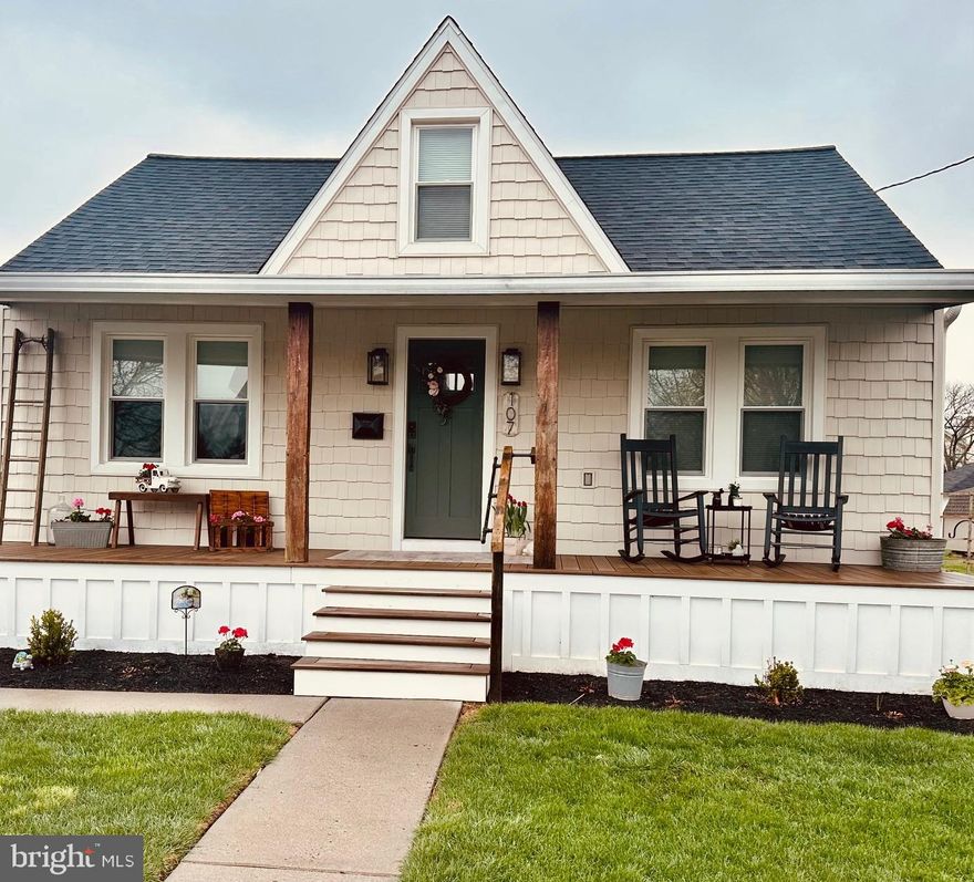 **Cutest Cape Cod Ever in Palmyra!**

Welcome to your dream home! This adorable, immaculate, and absolutely beautiful Cape Cod is ready to steal your heart. The owner has lovingly updated every detail, making it a true gem inside and out.

**Key Features:**
- **Exterior:** Enjoy the charm of new Shaker siding, a fresh roof, a maintenance-free Trex planked porch, new gutters, beautiful landscaping, porch skirting, barnwood porch supports and railing, sealed and painted exterior basement walls, a metal and barn wood roofed side door overhang, and all new exterior doors.
- **Interior:** Cozy up with a newer gas furnace and hot water heater, new flooring and windows, blown insulation in walls, and freshly painted rooms throughout.
- **Basement:** Convenient laundry area, ducted for heat and air conditioning, with all appliances included.    Lots of storage area.
- **First Floor:** Step into an inviting living room that leads to the most charming kitchen, perfect for enjoying coffee or tea and serving hot cinnamon rolls. Two cozy bedrooms, one currently used as a flex room.
- **Second Floor: **Retreat to a large, spacious bedroom with a dormer "nook" perfect for a dresser and chair, a walk-in closet, and extra storage in the crawl spaces.
- **Outdoor Space:** Delight in the firepit area, a newly sided 2-car garage, off-street parking, and plenty of yard space for entertaining.

Located in a wonderful neighborhood near shopping, restaurants, and plenty of areas to walk your dogs. This home is a must-see and ready to welcome you with open arms!