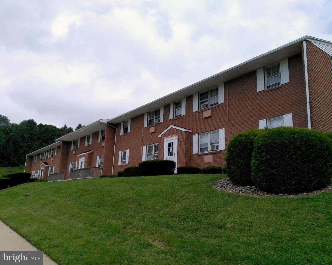 First Floor apartment at Orchard Hills Apartments - Boyertown School District Available Now! Smoke free, pet free apartment features 2 bedrooms, 1 bath on 1st floor with small patio! Apartment includes refrigerator, range/oven, dishwasher & wall unit A/C in living room. On sight coin operated laundry with available storage in basement of building. Tenant pays electric, phone, cable, quarterly water/sewer, etc. Sorry, NO PETS/ANIMALS allowed.