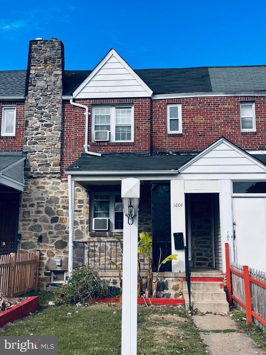 Perfect starter home or investment opportunity! This charming three-level house is conveniently located near I-95, I-295, I-695, and other major commuter routes. Nestled on a tranquil street in a friendly neighborhood, it offers excellent potential for a first-time buyer or investor looking to add value.
The spacious open kitchen with dining area is ideal for everyday living, while hardwood floors on the main and upper levels add warmth and character. Enjoy relaxing on the covered front porch or make use of the full basement featuring an office/den, half bath, and walkout access.
Easy street parking, plus potential rear parking with a private driveway. Located just minutes from shopping, dining, public transportation, and downtown Baltimore — this home combines comfort, convenience, and potential. Don’t miss your chance to make it your own!