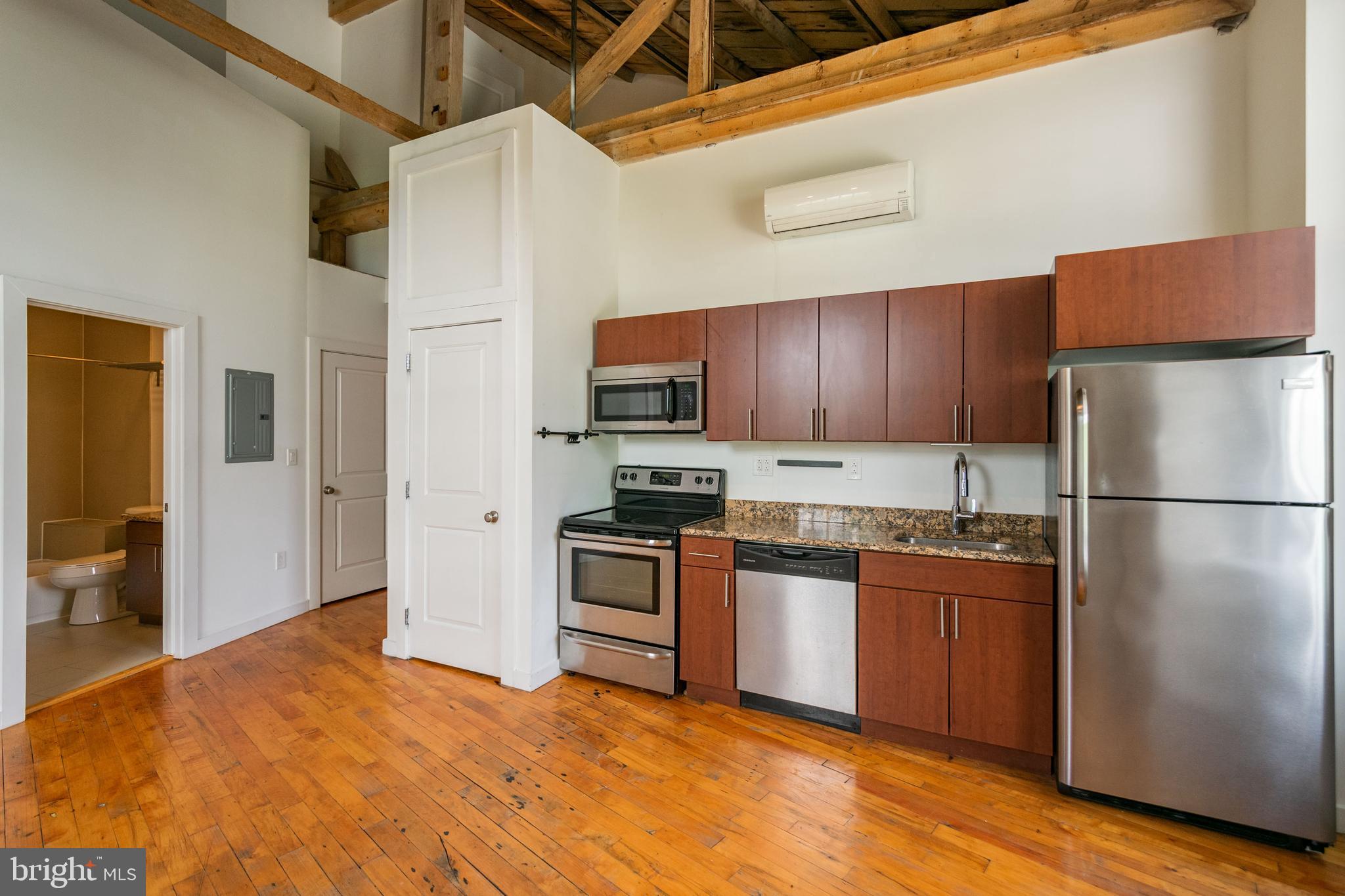 *Available NOW!*
This gorgeous bi-level 1 bedroom plus loft/den, 1 bathroom unit features historic details and modern amenities. Features include exposed beams, hardwood floors, oversize double pane windows and plenty of storage. The first floor bedroom also includes a large walk in closet. The fully renovated kitchen includes granite counter tops and stainless steel refrigerator, electric range/oven, dishwasher and a microwave. The full bathroom includes tub/shower and granite vanity. Up the metal stairs find the second floor lofted bedroom. You control air conditioning and heating with energy efficient mini split systems. Enjoy direct access to the biking/hiking river trail and the convenience of walking down Main Street for all the best entertainment Manayunk has to offer.
Lease Terms: Generally, 1st month, and 1 month security deposit due at, or prior to, lease signing. Other terms may be required by the Landlord, such as last month’s rent upfront. $65 application fee per applicant. Electricity, gas (if applicable), cable/internet, and a $10/mo. technology fee. Water is a flat monthly fee of $60. A $25 service fee, plus the cost of the air filter, will be charged quarterly for routine air filter replacement. Landlord Requirements: Applicants to make 3x the monthly rent in verifiable gross income, credit history to be considered, no evictions within the past 5 years, and must have a verifiable rental history with on-time rental payments. Exceptions to this criteria may exist under the law and will be considered. Cosigners will be considered.
*Price reflects the net effective rent when a 1-month credit is applied on a 13-month lease at $1,785/mo.
*Small pets permitted with owner approval plus $350 non-refundable pet deposit; 2 pet maximum
*Limited Off-Street Parking may be available, please inquire with your showing agent for more info!