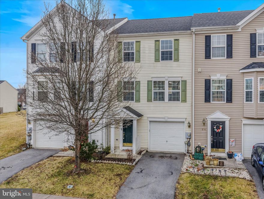 Welcome to 278 Scarboro Drive a 3 level townhome in the desirable Trout Run subdivision, offering over 1,600 square feet of comfortable living space. This 3-bedroom, 2.5-bath home is ideally located just minutes from major commuter routes, shopping, and schools. The kitchen features an island, gas cooking, and a pantry, with an adjoining dining area that opens to the backyard through sliding glass doors. Perfect for everyday living and entertaining. The spacious living room features a fireplace and convenient powder room that completes the main level. Upstairs, the primary suite offers a private retreat with a full bath featuring double sinks and a separate shower. Two additional bedrooms share a spacious hall bath. The lower level provides a versatile recreation room along with a dedicated laundry area, offering extra space for work, play, or relaxation. This is a move-in-ready townhome and excellent opportunity for today’s buyer. Schedule your showing today!