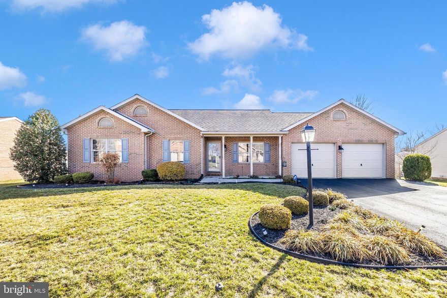 This just might be the best home in Hagerstown right now! Beautifully maintained by the original owners, this one-level home offers comfortable, open-concept living with room to grow. Hardwood floors highlight the living room and hallway, and the spacious dining area just off the kitchen is perfect for everyday living and entertaining. A spacious addition right off the kitchen provides even more room to gather, relax, or entertain. Kitchen appliances are approximately 5 years old, and the home is serviced by efficient gas heat.

The primary bedroom features a Master Bath with an easy-entry shower for added accessibility, and the second full bath offers a convenient tub/shower combination. You’ll love the generous closet space throughout!

The full basement provides excellent expansion potential, easily accommodating a potential 4th bedroom and additional living space. A partially finished bathroom is already in place, making future finishing even easier.

Outside, the fenced-in backyard and the stone paver patio are both professionally installed. Additional features include a front porch, 2-car garage with built-in shelving, storage shed, new alarm system, and NO city taxes.

Conveniently located approximately half a mile from Meritus Medical Center, Eastern Elementary, and Ruth Ann Monroe Primary School, this lovely home offers a rare opportunity combining location, tasteful decor, and functional layout,  just in time for spring blooms!  Schedule your showing today!