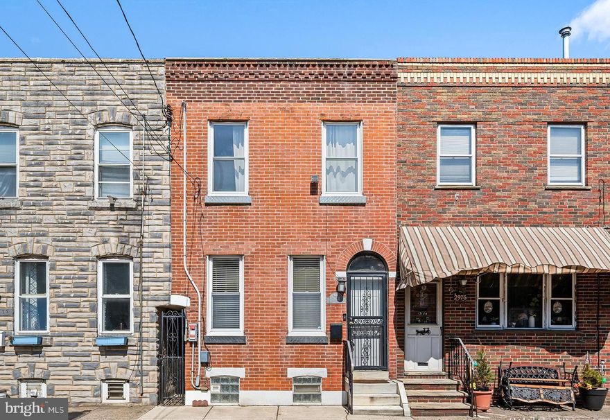 ***Open House canceled***
Welcome to 2974 E Thompson St., a beautifully maintained 3-bedroom brick-front home located in the heart of Port Richmond. The moment you walk through the tiled, glass-door vestibule, you're greeted by an inviting open floor plan, freshly painted, and filled with natural light.

The spacious living room and the adjoining dining area, feature large windows that create a bright and airy atmosphere, perfect for hosting and entertaining friends and family. This flows seamlessly into the kitchen which is equipped with stainless steel appliances, and ample cabinet storage. Just off the kitchen, a serene backyard awaits, complete with brick pavers and a grassy area, ideal for outdoor gatherings, gardening, or simply enjoying some quiet time.

The original staircase leads you up to the second floor where you'll find  inlaid hardwood floors. There are three bedrooms each with their own unique charm. The primary bedroom boasts an exposed brick wall, a custom closet system, and two large windows that flood the room with natural light. The updated bathroom includes a tub-shower combination, a skylight, and elegant wainscoting.

The middle bedroom, adorned with shiplap, makes for a perfect home office or nursery, while the third bedroom comfortably fits a queen-sized bed. And finally downstairs, a clean, dry basement offers plenty of storage space and also houses the laundry area.  The professionally  installed solar panel system on the roof helps offset electricity costs throughout the year. 

With a blend of classic charm and modern updates, this home is perfect for those seeking comfort and style in a prime Port Richmond location. You’ll be just steps away from popular neighborhood spots like Powers Park & Stokley Playground, Nemi, Gaul & Co, Tin Can, Taconelli’s Pizza, Ellie in Bird, Carbon Copy, Pizza Richmond, Big Top Vintage, and Sanavita Wellness. 2974 E Thompson St. is truly a great opportunity for you to call home.