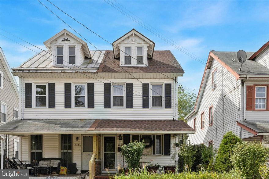 Experience timeless elegance blended with modern sophistication in this stunning porch-front twin nestled in the heart of Historic Bristol Borough. This four-bedroom residence offers exceptional character, soaring 11-foot ceilings, and an abundance of natural light that accentuates the warmth of its rich hardwood floors throughout.

Step into the open-concept main level where contemporary design meets classic detail. The spacious living and dining areas center around a decorative electric fireplace with a stately mantle — the perfect setting for gatherings or quiet evenings at home. The remodeled eat-in kitchen combines style and function, providing a welcoming space for both everyday living and entertaining.

A charming mudroom offers classic convenience and the opportunity to customize with your choice of modern laundry upgrades. Step outside to your private backyard oasis — ideal for gardening, grilling, and hosting summer soirées under the stars.

Upstairs, the serene primary and second bedrooms offer generous storage and natural light. The third bedroom makes a great guest room, home office or nursery. The expansive bonus space on the third floor spans the full length of the home, providing endless possibilities for a family room, studio, home gym or guest retreat.

Blending historic charm with modern luxury, this exceptional Bristol Borough home offers refined living in one of the area’s most picturesque neighborhoods.