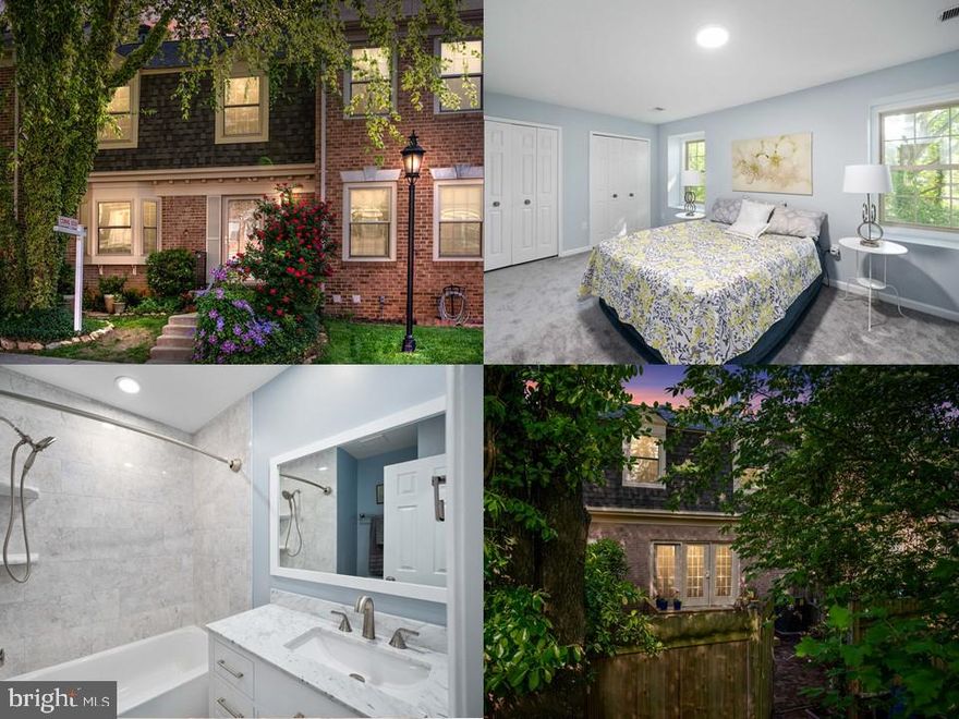 Welcome Home to Woodlynne!! This fully remodeled beautiful brick townhome is located in a tranquil community setting which features mature trees and lush landscaping. This stunning 3 bedroom, 2 full bathroom, 2 half bathroom townhome has been impeccably remodeled! The entire home has been freshly painted a neutral color, all new flooring (carpeting, hardwoods, tile), fully remodeled bathrooms and kitchen.  All of the windows and doors have been replaced, as well as the roof. All new duct work throughout the house, new heat pump, new drywall on the 2nd floor. All new recessed lighting and smoke detectors. Powered attic ventilator (attic fan).  Updates include: Microwave: GE (2021), Stove: Frigidaire (2021), Dishwasher: Frigidaire (2021), Refrigerator: Frigidaire (2021), Washer: LG (2021), Dryer: LG (2006), Hot water heater:  A.O.Smith, 50 gallons (2020), Heat pump/air handler/HVAC unit: Goodman 2021 (2 thermostats, one on main level, and one on second floor), and Fresh-aire UV (germicidal UV light system), Sump pump with a backup emergency battery operated sump pump. Basement water-proofed (3 walls), French drain installed, sump pump closet built in w/door. The fully fenced in backyard features a new deck with seating and is surrounded by mature trees and lush landscaping! The location is absolutely perfect for commuters!! Metro bus stop is located 1 block away, the VRE is less than a mile away, and close to 2 major shopping centers!! Don’t miss out on this great opportunity! Will not last long!