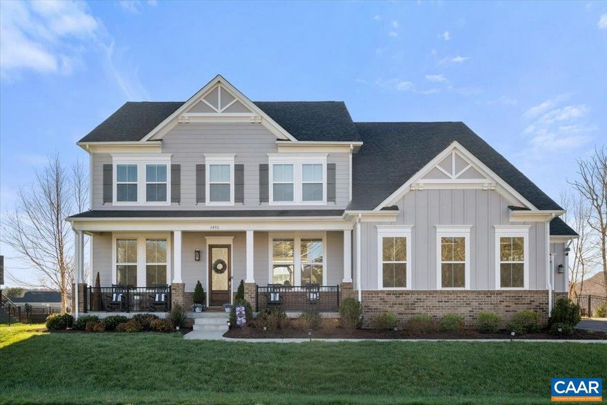 This exceptional 5,800+ sq. ft. home truly has it all. Built in 2022 by Stanley Martin, this 6-bedroom, 5.5-bath residence is thoughtfully designed for both everyday living and entertaining, all set against stunning mountain views.  Situated on a premium 0.75-acre lot, the beautifully landscaped and fully fenced yard offers privacy and outdoor enjoyment. Recent owner upgrades include a custom patio, planter boxes, sunshade, fencing, and a whole-house generator?adding both comfort and convenience.  Inside, the open-concept layout features soaring 10-foot ceilings, a spacious home office, sunroom, and a desirable main-level guest suite. The heart of the home is the impressive kitchen, full wall of cabinets, stainless steel appliances, quartz countertops, and a stylish tile backsplash?perfect for gathering and entertaining.  The expansive lower level provides incredible flexibility, with a massive recreation space and over 700 sq. ft. of storage. Additional highlights include a 3-car garage and central vacuum system.  Glenmore is a gated community offering miles of paved trails. This home comes with discounted membership to the club for access to world-class golf, tennis, and dining amenities.  Don't miss this!!!,Fireplace in Great Room