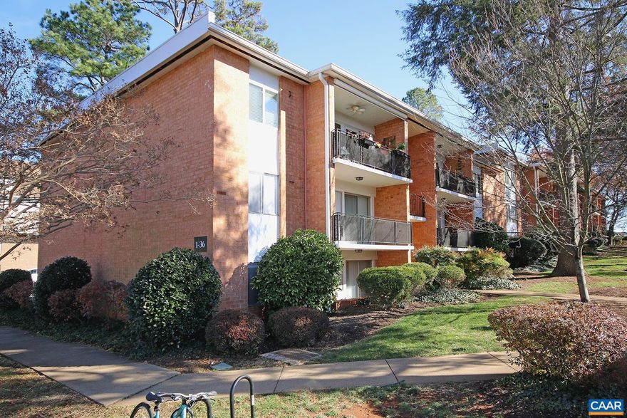 Available July 21st for the 26-'27 Academic Year. This student-friendly 1 bedroom, 1 bath condo is located within the desirable 1800 Jefferson Park Ave community and offers close proximity to the University of Virginia Grounds and Medical Center, Scott Stadium, plus a variety of restaurants, bakeries, and coffee shops. The UVA bus line runs right in front of the JPA community, making transportation a breeze.  The 564 sqft lower-level condo offers a carpeted living room with access to the covered outdoor patio, a kitchen with a full-size electric oven, refrigerator, and microwave, and a single bedroom with closet space, and a full hall bath. One wall ac unit is provided in the living room.  Rent includes: water/sewer, trash collection, and HOA fees. Undergraduate and graduate students are welcome to lease here. Occupancy is limited to no more than 2 unrelated individuals. The 1800 JPA community includes two on-site laundry facilities and a seasonal outdoor pool. For those with a vehicle, a $40 annual parking permit is available (per vehicle). No smoking or pets are allowed at the property.