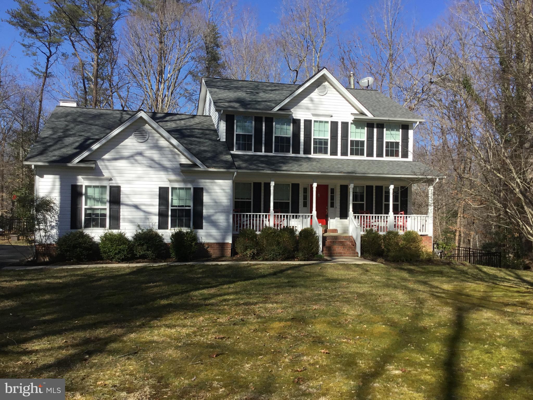 Beautiful Colonial w/ wrap porch, gleaming hardwood flooring, formal living & dining to accommodate a large table, kitchen w/ island & wine storage, opening to full rear decking and fenced yard. Family room is spacious with gas log fireplace, located on opposite side of formal rooms. Laundry/mud room off garage entering into kitchen area. Bedrooms are HUGE , this home was as 4 bdrm re-designed for larger rooms which is why it has 3 on 2nd level offering lots of closet space & floor space. Main level has a den/office w/ closet that could be a 4th, basement offers a full bath, recreation room and unfinished area that could be made into a bedroom. Endless possibilities for this home. Please note this is the Charles County side of Brandywine easily accessed from 381 or Rt 5 South thru Hughesville. If you are commuting towards the beltway, it s approx. 11-12 miles from Brandywine Autoparts via 381 **See view docs for disclosures & utility information