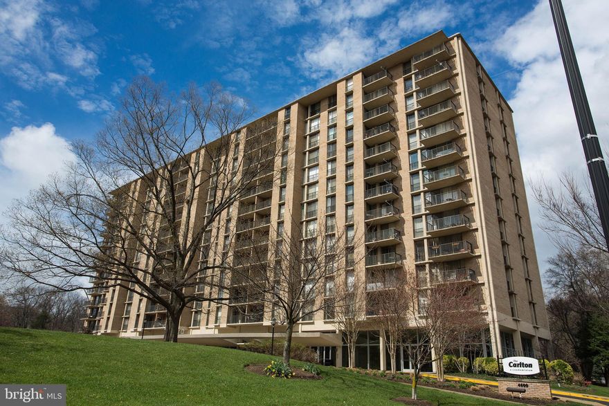 Updated 1 BR | 1 BR in the Carlton! Newer hardwood floors throughout, recently painted & built-in MURPHY BED (perfect for space!). This 500+ sq ft unit offers tons of natural light, ample closet space & lovely view! Kitchen has honey-toned cabinets and new backsplash. Close to major highways, shops, transportation & downtown DC! All utilities, parking, AND amenities included in rent!