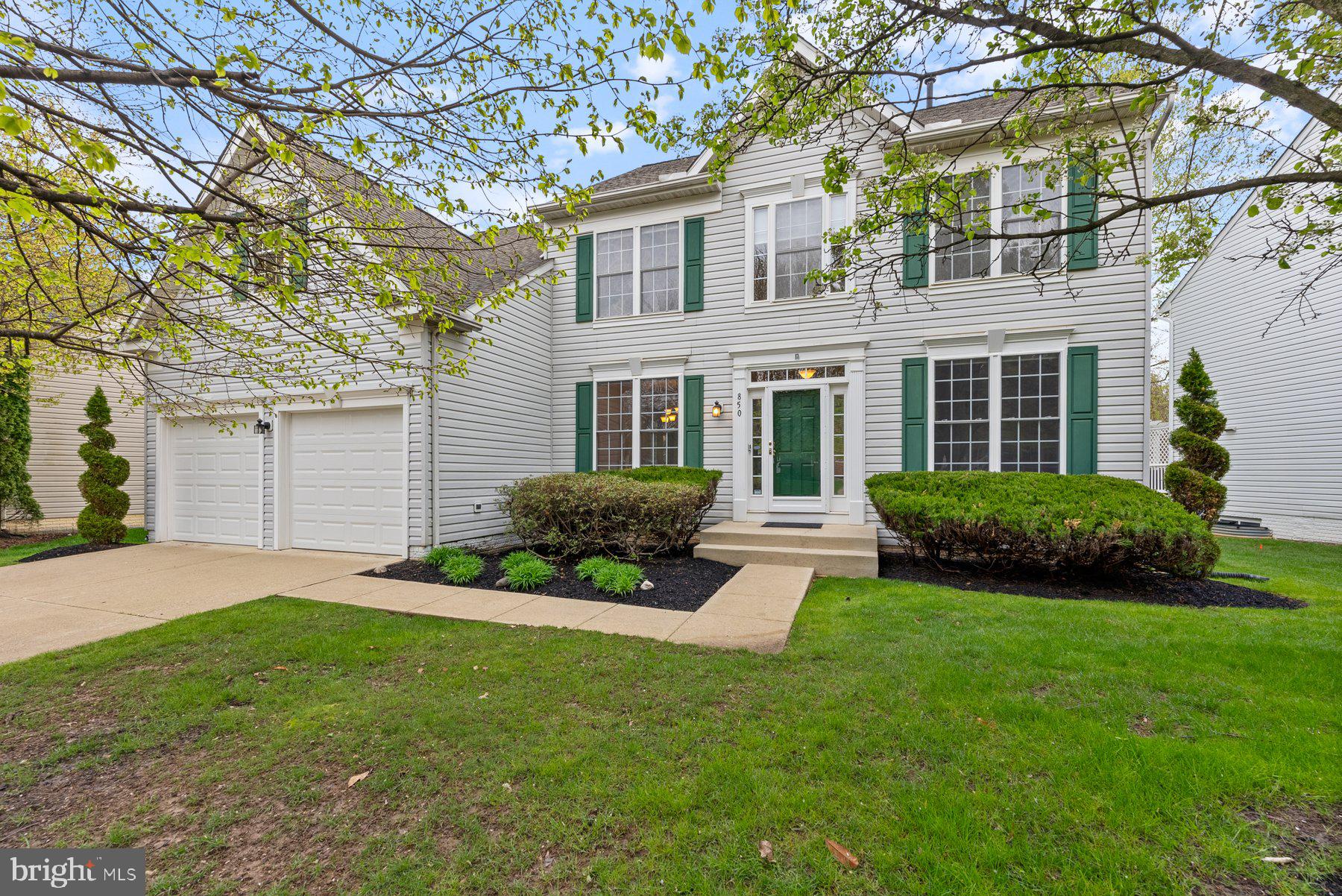 Open House this Saturday from noon to 2pm! Stop on by! Welcome to 850 Sunny Chapel Road, a beautiful home located in the highly sought-after Piney Orchard community. This spacious, 2 car garage home with an Electric vehicle charging station, 4-bedroom, 3.5-bathroom property offers an ideal blend of comfort and functionality, perfect for both relaxing and entertaining. Upon entering, you are greeted by a stunning living room featuring soaring cathedral ceilings that fill the space with natural light. The main level also includes a cozy family room, formal dining room, a bright eat-in kitchen, and a dedicated office space with beautiful French doors, providing plenty of room for all of your needs. The second floor boasts four generously sized bedrooms, including a luxurious primary suite with a walk-in closet and a spa-like bathroom featuring a soaking tub and separate shower. The fully finished basement is a standout feature of this home, with a spacious main room complete with a gas fireplace, a full bathroom, plus a versatile bonus room that could be used for guests, a playroom, gym, or more. Enjoy your fully fenced back yard with a wonderful deck with a retractable awning to enjoy! Additional highlights include a convenient 2-car garage with an EV (a 240 volts and 48 amps electrical charger) and the prime location near GORC Park, shops, grocery stores, the MARC train, and Fort Meade. As a resident of the Piney Orchard community, you'll have access to a wide range of amenities including three outdoor pools, one indoor pool, an exercise room, various sports courts, and scenic walking trails. This home truly has it all—schedule your tour today!