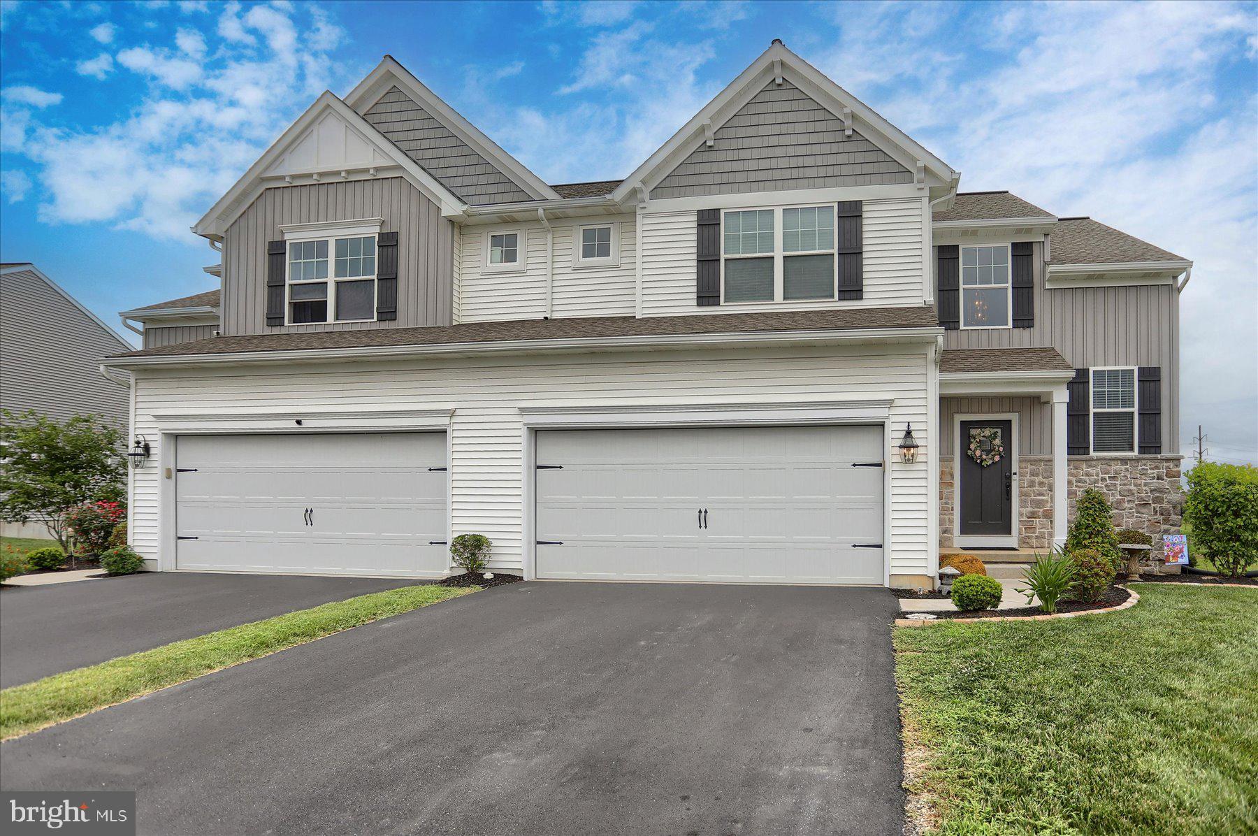 Do not miss your opportunity to own this immaculately kept, move in ready duplex. The home
features 2,289 square feet of living space on the 1 st and 2 nd floors and a two car garage. The 1 st
floor features an Owner’s Suite, kitchen, dining area and living room with a vaulted ceiling to
the 2 nd floor. Off the living room in a raised covered porch with open space behind. Flooring
throughout the 1 st floor is LVP, with the exception of the Owner’s Suite which is carpeted. The
2 nd floor features two bedrooms, a main bathroom and a large sitting area that can double as a
second living room. The basement features superior walls and all the rough-in plumbing for a
bathroom, making finishing off this space a breeze. Schedule your showing today as this home
will not last long.