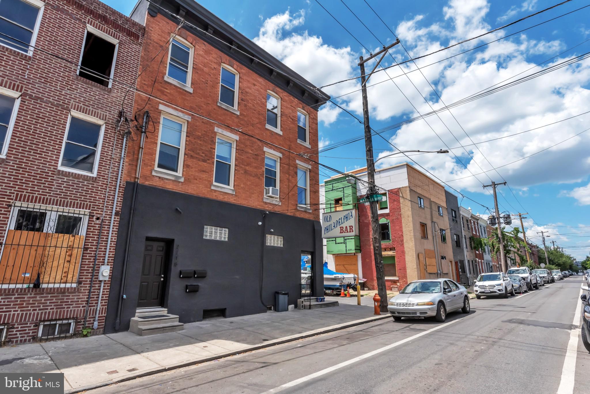 AMAZING INVESTMENT OPPORTUNITY WITH LIQUOR LICENSE!!
Mixed-use building with liquor license in PRIME Fishtown location! This building has 3 apartments atop an 1,800 square foot bar just itching for a makeover for this eager, growing neighborhood to patron. As the commercial space sits today, it IS a fully operable bar ready to be open tomorrow! The residential density is booming in this part of Fishtown as more and more multi-family properties are being built. With the proximity to Frankford Ave – just a block and half – it’s the perfect location for a revitalized commercial concept. The commercial space has central heating and cool, an existing center bar with the capacity for a brand new 16-tap system, and pool tables with a liquor license.
Upstairs is a 1 bed/1 bath apartment with two completely renovated 2 bed/1 bath apartments all fully occupied paying market rent.
Please reach out for property management details like rent rolls and expenses.