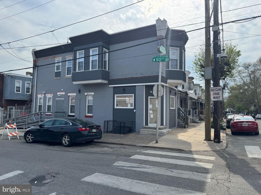 Newly renovated mixed-use duplex on a prominent corner in Philadelphia, offering strong visibility, flexibility, and income potential. The first floor features a spacious commercial layout with large front windows, private entrance, ADA-accessible bathroom, and access to a fully finished basement with an additional bathroom, adding valuable functional space for a variety of business uses. The property is zoned for daycare use, making it an excellent opportunity for an owner-operator, investor, or business user seeking a move-in-ready property.

The upper residential unit is newly renovated and offers a bright modern interior with 2 bedrooms, updated flooring, fresh finishes, a contemporary kitchen, and renovated bathroom. Separate entrances provide flexibility for mixed-use occupancy, rental income, or live/work potential. This turnkey property is well suited for an investor or owner-occupant looking for versatility and upside. Owner is also applying for 10 year tax abatement.