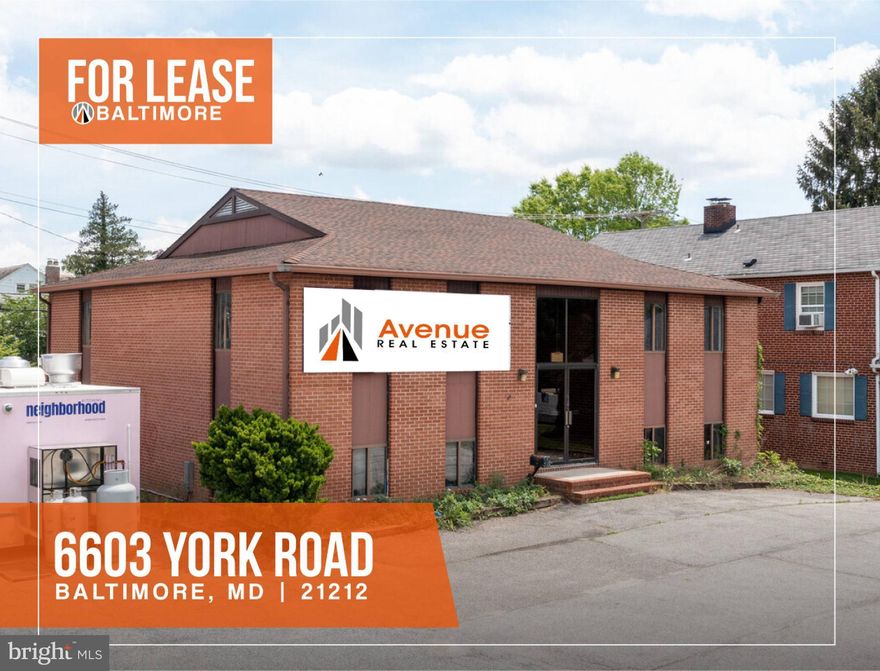 Entire first floor of 6603 York Rd is available.
Both floors of 6607 York Rd are available and can be combined for a single tenant.
Great for medical, retail, schools, fitness, family uses, and office tenants. Each floor has separate access to bathrooms, open work areas, and private offices. Both buildings total 9,650 SF available.

6603 York Rd: 1,850 SF total
6607 York Rd: 7,800 SF total / 3,900 SF per floor
$22/sf MG.