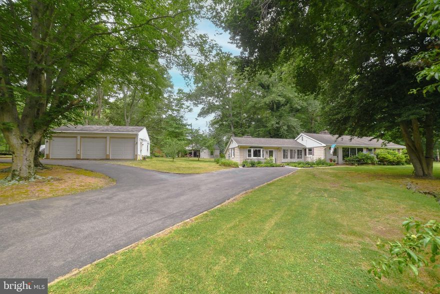 This property is located on the corner of Chapman's Landing Rd and Mt. Aventine Rd, close to Chapman's State Park.  Enjoy approximately 1.5 acres of privacy with 3 bedrooms, 3 bathrooms (1 full bathroom located in garage),  3 fireplaces (1 located in garage) plus a 3 car detached garage, with a circular driveway.  The kitchen has been completely renovated with SS appliances, butcher block countertops, custom white cabinetry, center island, coffee bar, luxury vinyl tile floors, and a door that leads to the spacious deck for grilling, enjoying a nice beverage, or entertaining.  The firepit conveys, along with a wooden swing, above ground pool and space for a vegetable/fruit garden.  There is also a shed with a lean-to on the property.  All hardwood floors throughout the home, except for the kitchen and family room has ceramic tile.  Nice big windows bring in plenty of natural lighting and views of your landscaped property.  New roof on the left side of the house and fresh paint on the interior.  Salon room is actually a dining room with built-in cabinets; salon sink will be removed and you could set up a wet bar, if desired.  Water and electric in the garage.  HVAC in garage has not been used in years.  Great commuting location for the Indian Head Base, DC, and Alexandria. Property is located close to the Potomac River, with access close by for water sports.  Close to schools, shopping & restaurants. This property is being sold as-is, with a home warranty in place for the buyers. Come check it out!