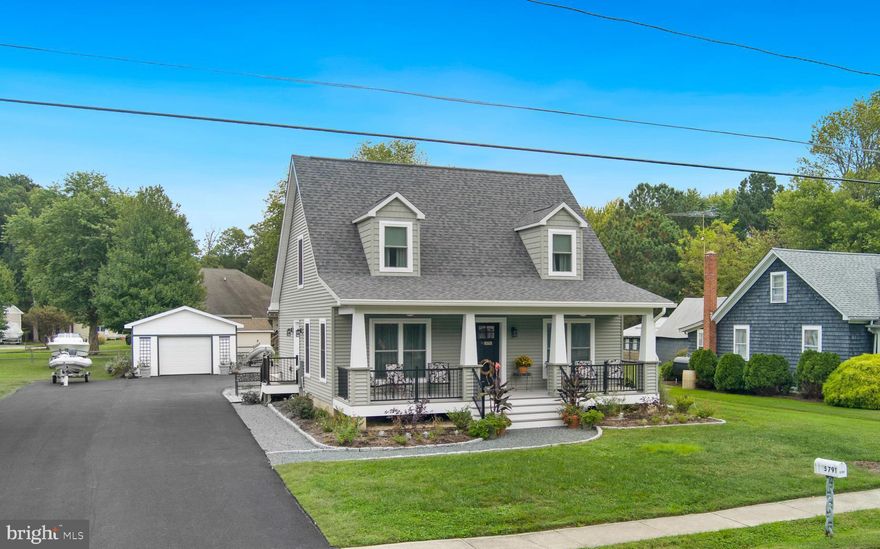 Almost new (built 12/2024) adorable arts and craft style home located on one of Rock Hall's most desirable streets! This charming home features an open living/entertainment area with 9 ft ceilings. Oversized windows with deep sills flood the rooms with natural light.  Three large bedrooms and two baths offer plenty of space for family and friends.  There's a full width covered front porch where you can enjoy chatting with the friendly folks in this charming town. Steps away from Rock Hall Harbor, marinas and shops, you'll enjoy in-town living in this nearly new, but classic style home.