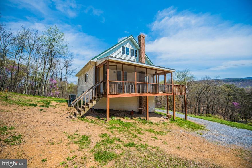 Well Maintained Chalet Home on 6+ unrestricted acres, main level master and huge loft, pine cathedral ceilings, central air and heat, wood stove on stone hearth, Large screen porch for the summer evenings. full walkout basement ready to be finished or would make a great work area. Nice location not too far off the main road. Call Today!