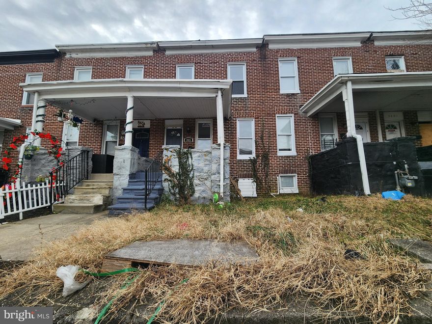 ONLINE AUCTION: Portfolio liquidation! 6 Properties in East Baltimore. Being sold with 2624 E Preston St, 536 N Milton Ave, 235 N Luzerne Ave, 617 Potomac St, & 3522 Erdman Ave. Bidding begins 03/06/2026 @ 10:00 AM. Bidding ends 03/10/2026 @ 11:00 AM. 2 Story Porch-Front Townhouse located in the Four By Four area of East Baltimore. Residents can enjoy the nearby attractions such as Erdman Shopping Center, Clifton Park, Clifton Park Golf Course, & Herring Run Park. Property is Vacant. Easy Access to Major Traffic Artery Belair Road. Deposit: $20,000, to increase of 10% of the purchase price within 48 hours of the auction ending.