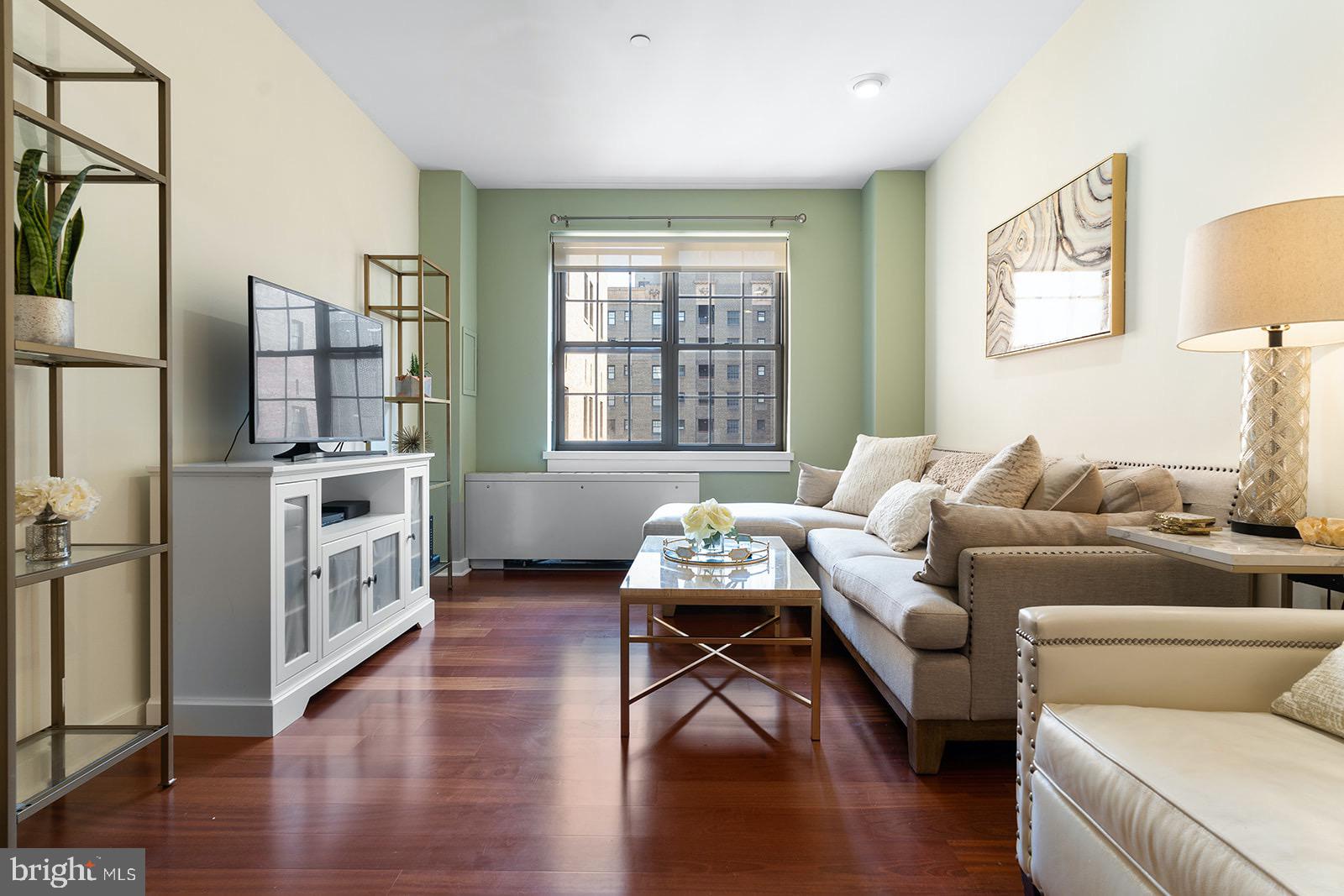 ***BUYER INCENTIVE***
Buyer incentive: $5,000 back at settlement. The sellers will provide as their holiday gift for you 5 months HOA fee and real estate taxes at settlement.
Enjoy city living at its finest at the highly desirable iconic Parc Rittenhouse Condominiums, located on the elegant East side of Rittenhouse Square! Indulge in a lifestyle of full luxe experience and a convenient livelihood. Surrounded by Philadelphia's finest restaurants and shops, this location does not disappoint when seeking the full luxury experience, fine dining, and entertainment. The condo building sits right on top of Parc Restaurant, Rouge, Devon Seafood Grill, and steps away from The Rittenhouse Hotel & Spa; the options to spend your day socializing or relaxing are endless. Without having to look further beyond the park, enjoy the trail entrance to Philadelphia’s Schuylkill River Trail for a breathtaking bike ride along the private path, or an eventful afternoon at the dog park and gardens. Additionally, the park hosts weekend farmer’s markets and various art exhibits, granting you access to the true culture of the city at your own disposal. The location is recognized as one of Philly’s most desirable residential pockets. Enjoy the convenience of being within walking distance to Broad Street, 30th St Station, PATCO, UPenn, Suburban Station, Market Street office corridor, University City, and The Avenue of the Arts. In addition, there is an easy access-way to I-76 and I-95. The building consists of a private parking garage as well one can acquire with a small fee; adding to the advantages of living in this *hotel style* condominium, the 24-hour front desk concierge accommodates watching temporary parked vehicles out front as well if needed for a brief period of time. As you step off the elevator onto the 16th floor and enter into this private and quiet, radiant one bed one bath residence, you are greeted by natural light from the building's south facing views of a manicured sun deck and private pool club. Brazilian cherry hardwood floors throughout the living spaces makes for cohesive living. Updated interior lighting throughout the unit, freshly painted walls to open up your surroundings, new carpet installation in the bedroom, and a separate customized laundry area. This unit has a well thought out, spacious sized floor plan creating the ultimate private master bedroom while offering terrific flow around all other areas of the home for entertaining! The large, contemporary (galley) kitchen provides fresh accents of white cabinetry, tile flooring, granite countertops, dishwasher, microwave, and upgraded stainless steel appliances. The kitchen contains a full-size, separate, organized pantry closet. Adding on, the unit features fully customized closets by The Closet Gallery to expand maximum storage space. The bedroom features a full wall of custom organized closets including a walk-in closet. The bathroom is polished with plank flooring, and clean-cut marble finishes with a full size bathing tub. Parc Rittenhouse Condominiums is highly recognized and respected for their top-of-the-line exclusive amenities. The amenities include 24-hour doorman, security and concierge, luxuriously designed lobby, fully equipped fitness and health center, finished off with a newly renovated residence Clubroom. The Clubroom features a media room, board room, lounge room, sundeck area that provides lounge chairs, an outdoor pool, and an additional children's pool. Garage parking is available at the lower level of the building for an additional fee. All high-end amenities are included in HOA and the building is extremely pet friendly, located within walking distance of a handful of Philadelphia's top manicured dog parks. Worry free package deliveries received through concierge service, loading dock and freight elevator available for use. You do not want to miss out on an opportunity to live in the most desirable neighborhood in Philadelphia