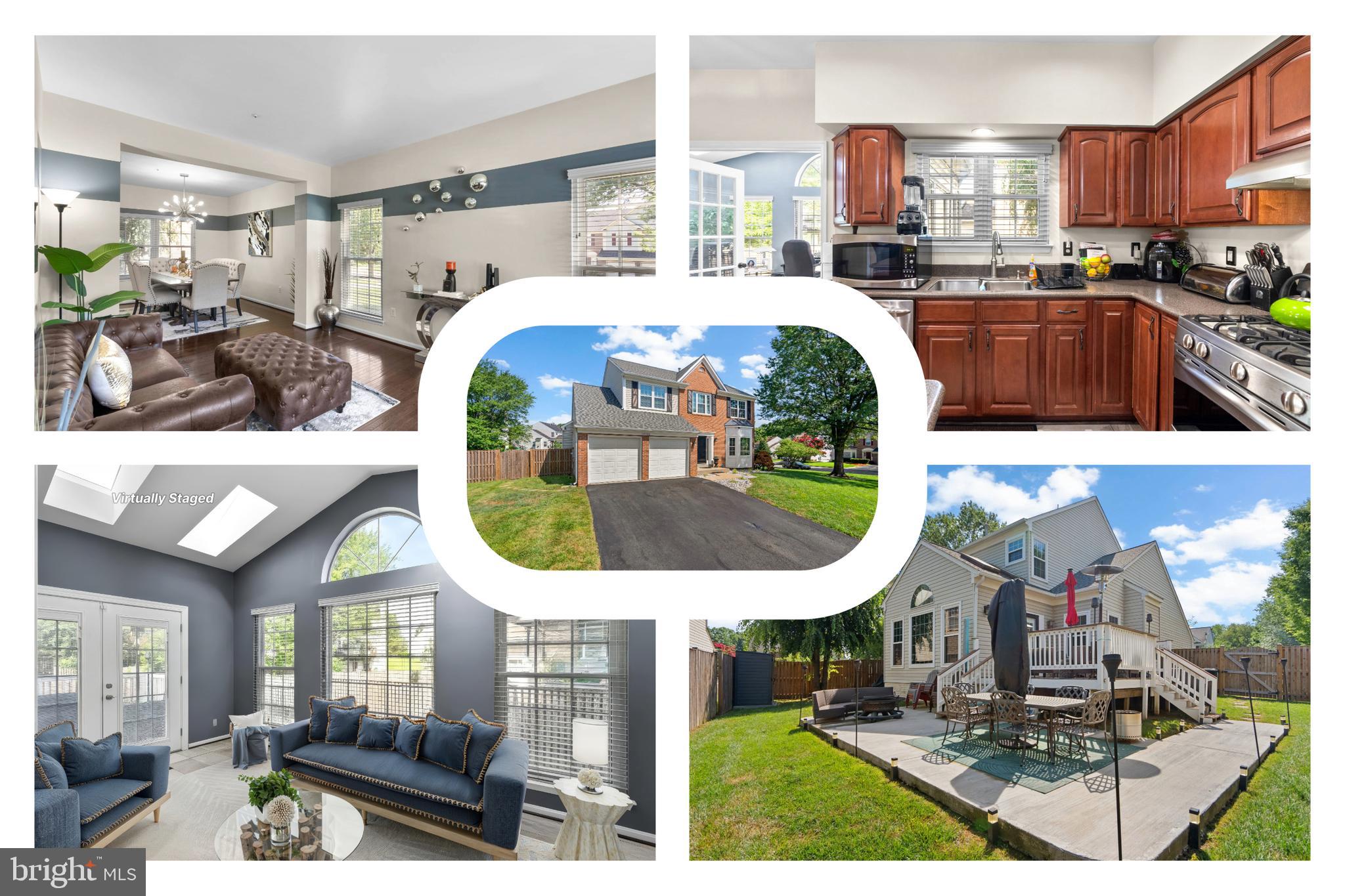 Welcome to 10106 Gaylewinds Ct—an impeccably updated 4-bedroom, 2 full and 2 half bath home tucked into a quiet Bowie cul-de-sac, where thoughtful renovations meet everyday comfort. Nearly every detail has been upgraded since 2011, blending modern function with timeless style. Step inside to discover a main level designed for both entertaining and daily living, featuring engineered hardwoods in the formal living and dining rooms, porcelain tile in the kitchen and sunroom, and a reimagined fireplace that adds a sleek focal point to the family room. The kitchen is a standout with top-of-the-line GE Profile appliances, updated lighting, and durable finishes throughout. Upstairs, all bedrooms offer plush carpeting, custom closet organizers in two secondary rooms, and tastefully remodeled baths with ceramic tile. The lower level extends the living space with new insulation behind freshly finished walls, LED recessed lighting, and a newly installed electric fireplace insert—perfect for cozy evenings. Interior upgrades also include new double entry doors, fully replaced electrical outlets on the main and lower levels, and fresh paint throughout. Outside, enjoy a beautifully upgraded backyard with a new patio, fenced yard, refurbished deck, shed, and updated exterior lighting. Curb appeal has also been elevated with a new roof, garage doors, storm door, PVC trim, updated lighting, sealed driveway, and more. Added bonuses include a transferable roof and window warranty, a rare, grandfathered Terminix termite plan with reconstruction coverage, and upgraded power outlets for peace of mind. Located close to Woodmore Town Center and the amenities in that area, such as Costco, Wegmans, the hospitals, and Northwest Stadium. This home is truly move-in ready—inside and out.