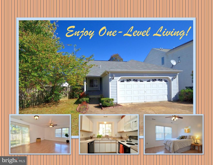 This lovely ranch-style home is located close to shopping, dining, NAS Patuxent River, historical and local attractions. Here are a few of its features:  efficiency kitchen, open layout, vaulted ceilings in bedrooms, master bath w/ soaking tub, freshly painted, new roof (2018), attached two-car garage, front porch, fenced-in side and back yard, plus more.  Schedule your showing today!