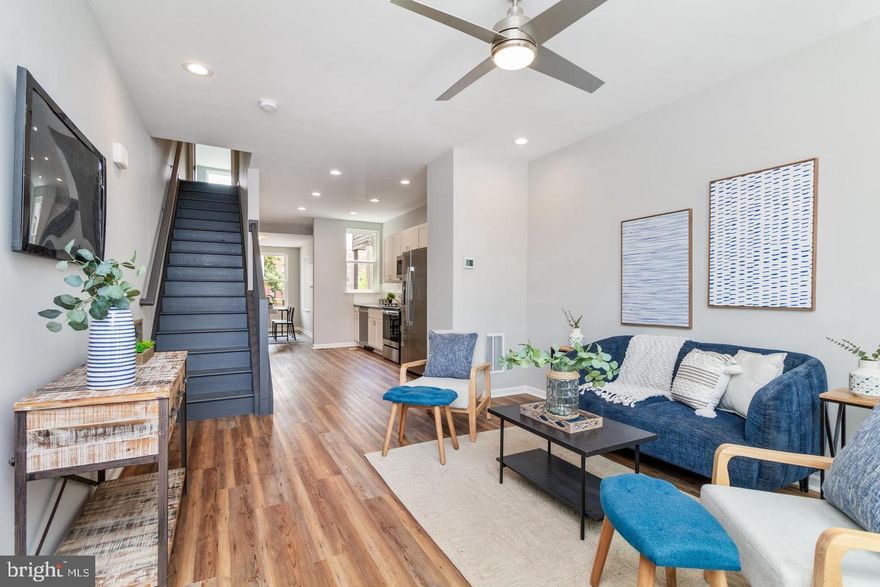 5K available with use of preferred lender (Carli Steiner with First Home Mortgage) and title company (Certified Title).  In addition, this home is eligible for many grants such as $10k V2V grant towards down payment (as long as V2V has money in their program) and buy back the block (give up to 20K to eligible buyers).  Welcome to your dream home! Step inside to experience a flowing floor plan that greets you with floor-to-ceiling windows in the living room, bathing the space in natural light. Continue to the kitchen, where you'll find upgraded countertops, electric cooking, and brand new stainless steel appliances. The main level also boasts a spacious dining area, perfect for gatherings. Just off the dining space, enjoy a fenced-in yard for your outdoor pleasure.
Ascend the stairs to discover two large bedrooms. The primary bedroom features new carpet, a ceiling fan, two generous closets, and an ensuite bathroom. The second bedroom also has new carpeting and easy access to the full hall bath. For added convenience, a washer and dryer hookup is located on the upper level.
The lower level offers abundant storage space and has been fully waterproofed with closed cell spray foam, providing you with peace of mind.
This home is truly a gem and a must-see!