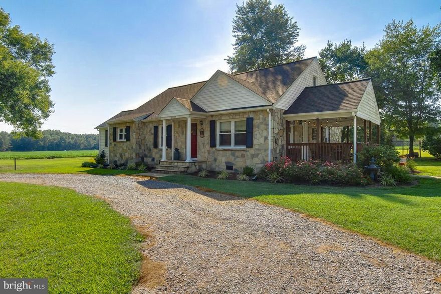 Stunning Renovated Stone Rambler on 2 Acres – A Peaceful Retreat Full of Comfort & Charm!This remodeled rambler is nestled on 2 open and flat acres, offering a welcoming atmosphere from the moment you arrive. Surrounded by mature trees and beautiful landscaping, this property provides a park-like setting with space to garden, relax, and fully enjoy the outdoors. Whether sipping sweet tea on the side porch or stargazing in the evenings, this home offers the perfect space to unwind. A circular driveway enhances the home’s inviting curb appeal, providing ample parking. Inside, the open-concept layout features wide-plank wood floors, a cozy living room with a decorative mantle, and a stylish kitchen with granite countertops, stainless steel appliances, a breakfast bar, and a coffee bar/buffet perfect for hosting or everyday living. A sliding barn door leads to the laundry area and a 4th bedroom (NTC/no closet). Both bathrooms are tastefully updated with granite and tile finishes. Upstairs is perfect for a teen suite or home office complete with new carpet, shiplap accents, and custom built-ins. A $2,000 carpet allowance is included for the remaining bedrooms. The detached 2-car garage offers a workbench, separate electric service, and a 29x8 lean-to for extra storage.  Stay connected with high-speed internet options from Starlink or iWisp. No HOA! Conveniently located just minutes from Route 1, I-95, the upcoming Kalahari Waterpark, and Lake Anna—you’ll enjoy both peaceful living and easy access to fun and convenience. Owner/Agent – Seller has found Home of Choice/Coinciding Settlements.  Call or text to schedule your private showing (by appointment only due to dog).