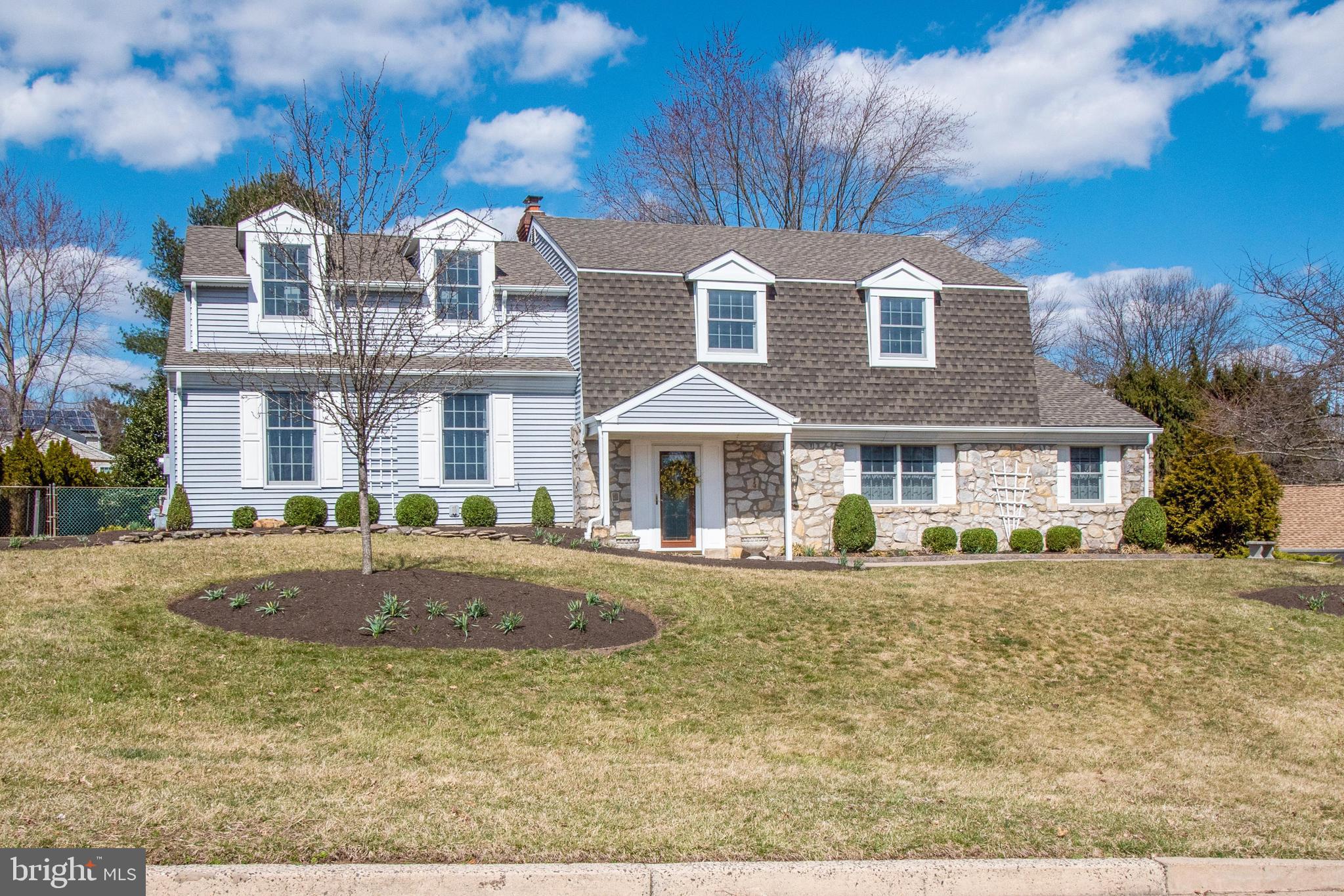 Magnificent expanded and renovated 4-bed, 3.5-bath home in Hillcrestshire. This home has been upgraded and improved dramatically over the years, including an expanded kitchen and morning room. Far better than new construction, this kitchen features a raised breakfast bar and upscale appliances, including a Wolfe 6-Burner Gas Stove with commercial exhaust with convection oven, warming drawer, Sub-Zero fridge, Dacor microwave, Miele dishwasher, Marvel built-in wine cooler, stainless steel farm sink with Hans Grohe fixtures, Elmwood custom cabinetry, LimeStone Travertine Tile backsplash, granite counters, and recessed over and under cabinet lighting. Amazing Brazilian cherry hardwood flooring, new carpet and tile installed throughout the home. The formal living room is elegant and includes room for a grand piano. The Brazilian cherry hardwood staircase leads you to the second floor where you will find 4 amazing bedrooms with complete bath updates. Remodeled 2nd floor master suite with an en-suite full bath provides incredible privacy away from the 3 additional bedrooms as it is down the hall and up the stairs. Owners installed Anderson Double Hung Tilt windows and new doors throughout the home, upgraded the electrical panel with provisions for portable generator, installed dual bryant high efficiency heaters and AC, and added new roof and gutters in 2018. Just inside the front door and foyer, you will find a cozy family room with a large brick, raised hearth, wood-burning fireplace. An additional dining area or sunroom surrounded by double windows allowing plenty of light with a side entrance accessing the rear hardscaping and pool area, additional access to the laundry/mudroom, part bath and 2-car garage. A finished home office is located just off the lower level, with plenty of additional unfinished storage space. Elegant neutral paints are found throughout this home. Essentially no stone has been left unturned in the upgrades of this home: Paver hardscaping installed in the front and rear, repaved driveway with concrete curb, pool has been cared for with real stone steps, large storage shed, and meticulous landscaping in front and rear of the home. Award winning Council Rock schools and located in Northampton Township close to main roadways, shopping and restaurants.