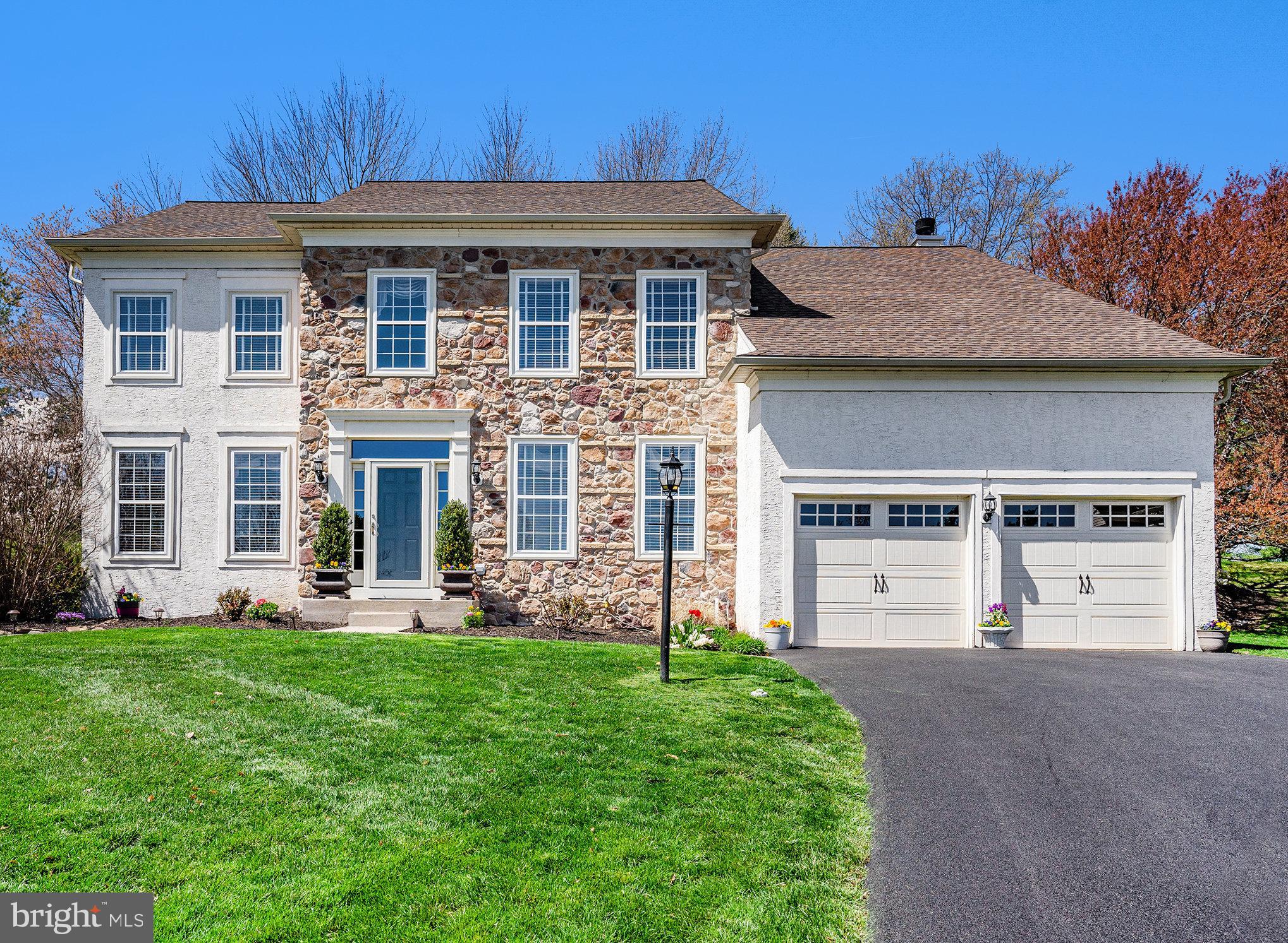 Experience timeless elegance and modern comfort in this stunning 4-bedroom, center-hall stone colonial with approximately 3500+ sq. ft. which includes the finish basement and nestled within the prestigious Talamore Golf Club Community. Situated on a peaceful cul-de-sac with breathtaking views of the 5th and 6th fairways, this home offers an exceptional blend of charm, luxury, and convenience. From the striking curb appeal—enhanced by a brand-new front door, custom garage doors, and a freshly paved driveway—to the thoughtfully upgraded interior, every detail has been
meticulously maintained. A Bonus is the brand New carpeting on the staircase and the entire upstairs. Step inside the two-story foyer with gleaming hardwood floors, leading to an inviting living room and formal dining room. The beautifully updated kitchen boasts top-of-the-line stainless steel appliances, a double oven, and a spacious breakfast area that opens to a serene brick patio—perfect for morning coffee or evening gatherings. The adjacent family room, complete with a cozy
wood-burning fireplace, provides the perfect space to unwind. The newly finished basement, already plumbed for future enhancements ( bathroom, wet bar), .offers endless possibilities. Upstairs, four generously sized bedrooms await, each with ceiling fans for added comfort. The luxurious primary suite features a private sitting area, a walk-in closet, and a refurbished spa-like bathroom. and step out onto the private deck and take in the breathtaking golf course views and picturesque sunsets. With being a social member you have access to the clubhouse, 6 free rounds a golf, fitness center, tennis courts, scenic walking trails, fine dining and outside dining at the pool/spa. Less than 5 minutes away from Starbucks, Whole Foods, Trader Joes and so many more great shops. This home is not just a residence— it’s a lifestyle. Don’t miss the opportunity to own this extraordinary home in one of the most sought-after communities!