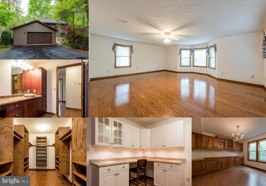 4 bed 3.5 bath contemporary colonial w/ oversized 2car garage in Wildewood. 3134 fin sqft! Mstr suite boasts hrdwd floors, 2 walkin closets w builtins & private deck entry. Main floor includes lvng rm w fp, dining room, 2 offices, eat in ktchn & 1.5 baths. Carpeted upstairs includes 2 bed w/ lrg closets, 2 baths and add. mstr bed. Dwnstrs has huge workshop 1/2bath & lrg rec room opens to backyard.