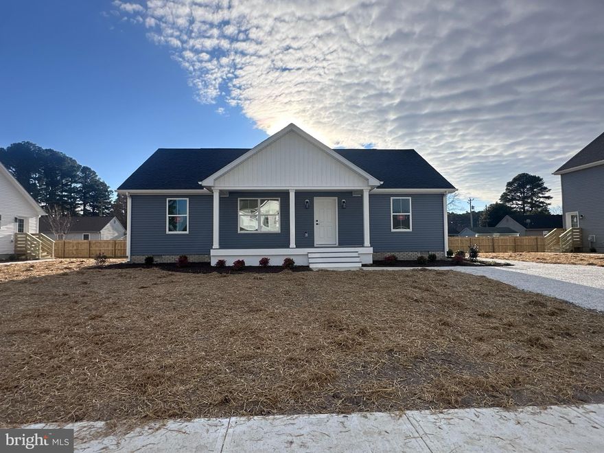 This 3 bedroom, 2 bathroom newly constructed home offers modern comfort, thoughtful finishes, and a functional single-floor layout. Step inside to find the open-concept living room flowing seamlessly into the kitchen, creating the ideal space for gathering and everyday living. The kitchen showcases wood cabinetry with soft-close drawers, premium quartz countertops, stainless steel appliances, and a convenient utility room located just off the kitchen. The primary bedroom is on one side of the home, while two additional bedrooms on the opposite side share a full bathroom, making the layout perfect for guests or family. No detail was overlooked—LVP flooring with a manufacturer lifetime warranty, upgraded craftsman-style trim and doors with Ledo hardware, and wood shelving in all closets and pantry elevate the interior with both durability and style. Outside, enjoy low-maintenance appeal with Certainteed siding, IKO Cambridge Lifetime LTD shingles, MI V3000 series windows, upgraded exterior light package, and a fresh landscape bed package enhancing curb appeal. Move-in ready, thoughtfully upgraded, and built to last—schedule your tour today!