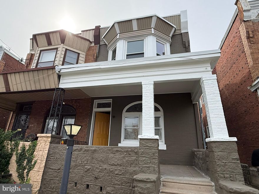 Newly renovated 2-bedroom, 2-bathroom is now available in Cobbs Creek! This first-floor unit of a twinhome features 9-foot ceilings, wood laminate flooring throughout, ample natural light, and air conditioning. The living room opens to the kitchen, which features stainless-steel appliances, recessed lighting, white cabinetry with white marble counter-tops, and a breakfast bar with hanging lights. It has two spacious bedrooms, a full bathroom with a tub and window, a 3/4 bathroom with a tiled shower, and a new washer & dryer. The fully fenced backyard has a cement patio that would be great for BBQs. Schedule your showing now and be the first to live in this beautifully renovated home! First month's rent, last month's rent, and security deposit required.