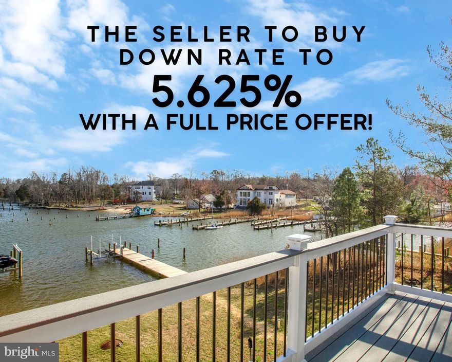 !!!!! Seller offering 5.625 rate with full priced offer and must use sellers lender. For a limited only .Experience the epitome of waterfront living! This 3 year old, meticulously crafted 2,800 sq ft home presents an unparalleled opportunity to embrace breathtaking, expansive water views from nearly every room. The property features a convenient walk-out basement, providing direct access to your private pier, which is just steps away. Indulge in the exceptional amenities, including a brand-new 66-foot pier complete with electric, water hookups, and a robust 16,000 lb boat lift. With an impressive 8' Mean Low Water (MLW), this home is a true haven for water enthusiasts. Step inside to discover a haven of elegance, boasting exquisite hardwood floors throughout, complemented by oversized Anderson Casement 400 series windows that flood the space with natural light. The gourmet kitchen is a chef's dream, featuring sleek Quartz countertops and stylish Decora cabinets, enhanced by upgraded appliances. Cozy evenings are assured with a stunning 48" linear fireplace, beautifully framed by Quartz. Practicality meets luxury with a tankless water heater, a pressurized well tank, and a climate-controlled, waterproofed crawl space,   .providing ample storage solutions. Your peace of mind is ensured with a comprehensive security system, featuring hardwired cameras strategically placed throughout the home. Relax and entertain in style on the oversized upper and lower decks, perfect for unwinding and watching the boats glide by. The property features an abundance of upgrades that are too numerous to fully list. Rest easy knowing that NO FLOOD INSURANCE IS REQUIRED, as the first level elevation is safely positioned above the flood zone. This exceptional walk-out lot is ideally situated for boating, fishing, kayaking, and all your aquatic pursuits. Enjoy the convenience of a short walk to the community beach, and with a minimal $100 voluntary HOA fee, access to the beach and community amenities is readily available.