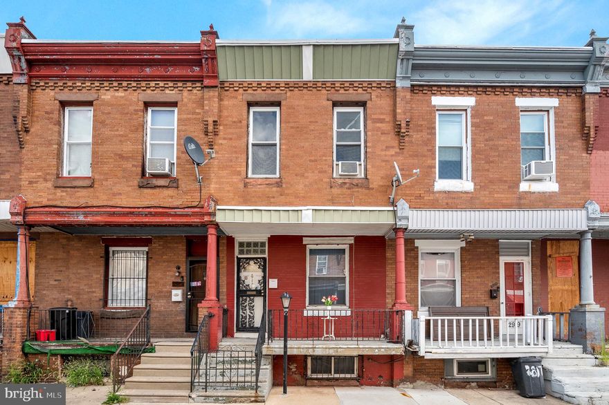 Make your move today! Whether you’re looking for an affordable investment, your next flip or are ready to make this gem your home - look no further! Welcome to this 2 bedroom, 1 bathroom, porch-front home on one of the quietest streets in Strawberry Mansion. First floor offers an open concept living room/dining room, featuring high ceilings and oversized front window - efficiency kitchen offers direct access to the backyard. Upstairs you’ll find 2 spacious bedrooms and a full, updated bathroom.  Property does need work but the bones are good - water heater and all bathroom fixtures are new (2020) . Development is happening all around, don’t miss out on this one! Home is being sold in AS-IS condition, owner will not make any repairs. Inspections are welcomed but will only be for informational purposes. Seller will only consider cash, no contingency offers.