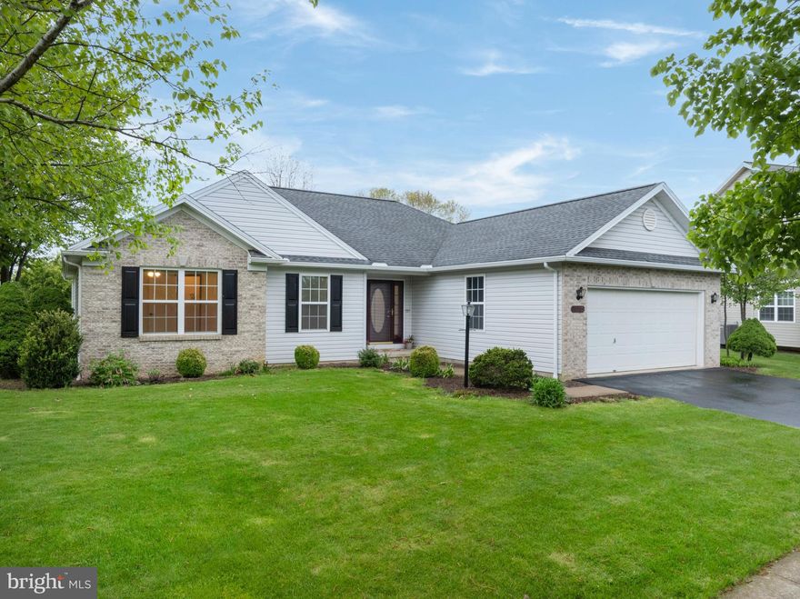 Sweet and sunny ranch in Foxpointe! As you enter into the generously-sized tiled foyer with two coat closets, take in the pretty living room. Featuring a gas fireplace and numerous windows, you will find plenty of space to gather here. Adjacent is a sun-drenched dining area, featuring a breakfast bar and slider out to the pergola-covered deck. A cute kitchen with tiled backsplash is accessible from both the dining area and the foyer. The laundry room and attached two car garage are also found on this side of the home. In the bedroom wing on the main floor, you will find a primary bedroom, featuring a walk-in-closet and en-suite bathroom. Two more bedrooms, and a second full bathroom complete the main floor. Downstairs, the basement has space for play, work and entertainment. A third full bathroom, and a closet in the office make hosting a cinch. The darling backyard and deck will bring so much enjoyment in the warmer months. There is even a bed of irises and lily-of-the-valley right outside the primary bedroom windows! You may want to keep the window open to enjoy that beautiful scent in the spring. Come summer, central air keeps you comfortable. Efficient gas heat will cozy you up in the winter. Foxpointe features sidewalks and Autumnwood Park. Bike paths are easily accessible. Downtown and Penn State campus are three miles away.