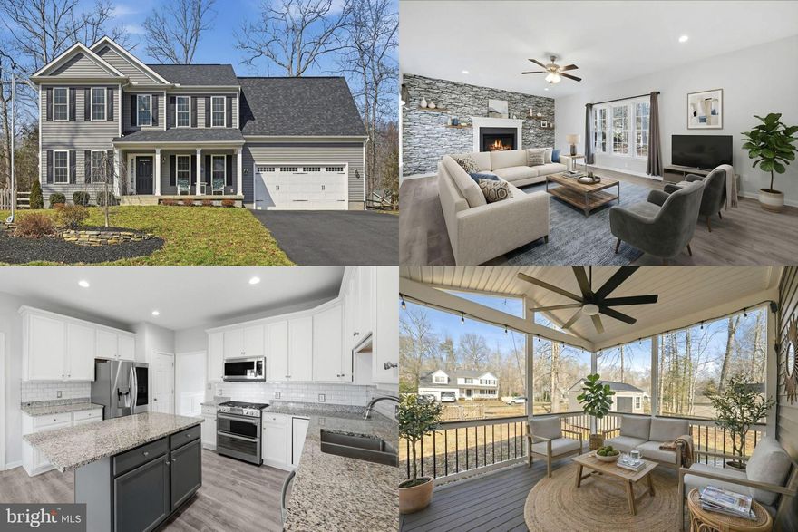 This almost-new construction beauty offers a peaceful, no-HOA community and a spacious, open layout designed for both comfort and functionality. A charming covered front porch invites you to relax and enjoy the serene surroundings. Inside, Luxury Vinyl Plank flooring flows throughout the main level, creating a seamless transition between rooms and providing a warm, welcoming atmosphere. The updated kitchen features granite countertops, stainless steel appliances, and crisp white cabinetry, opening to a casual dining area and a family room with a cozy gas fireplace, ideal for gatherings and relaxation. The expansive deck and screened-in porch offer the perfect setting for morning coffee or unwinding in the evenings, while the fully fenced backyard provides a private space for pets and outdoor activities. Upstairs, the owner’s suite offers a retreat-like feel with a large walk-in closet and an updated en-suite bath with a standing shower. Three additional generously sized bedrooms and a hallway bath ensure ample space for family and guests. The partially finished lower level, featuring a media room, recreation room, and gym space, is ready for your personal touch, with a fully remodeled bath already in place. Conveniently located near shopping, dining, and major commuter routes, this home provides the ideal combination of space, convenience, and potential. Photos may be virtually staged